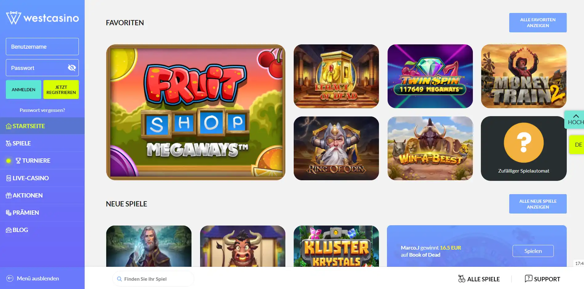 WestCasino Games
