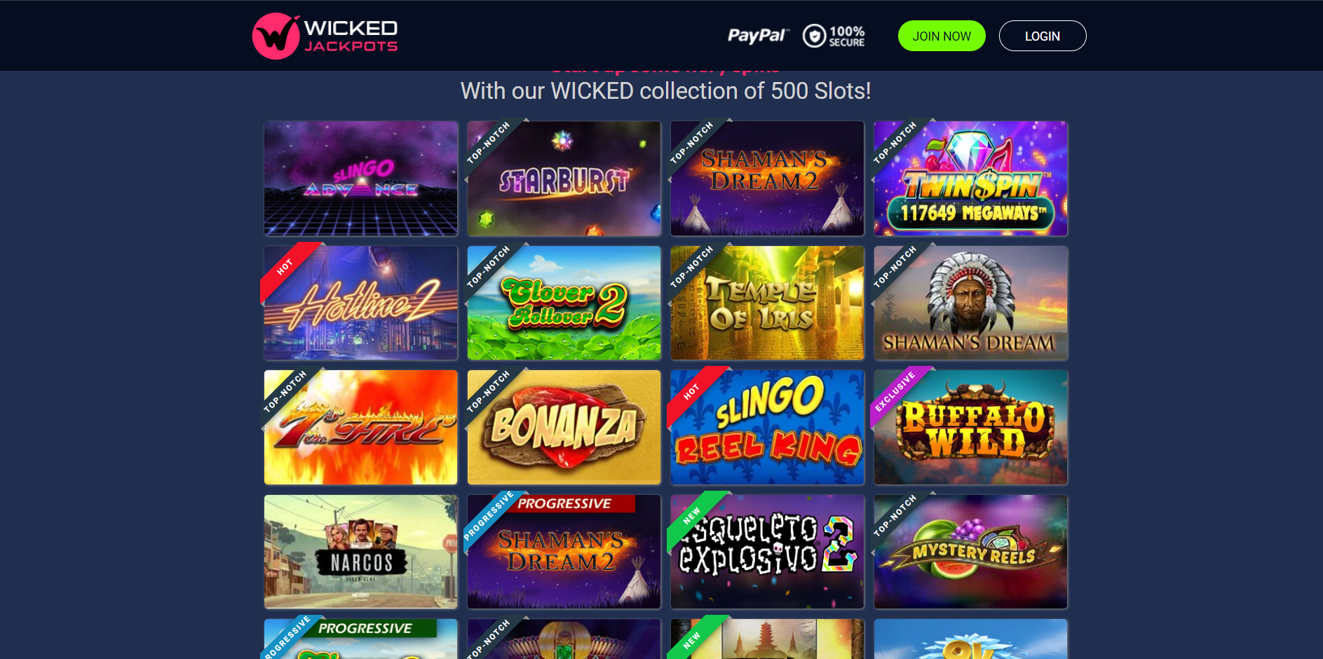 Wicked Jackpots Casino Games