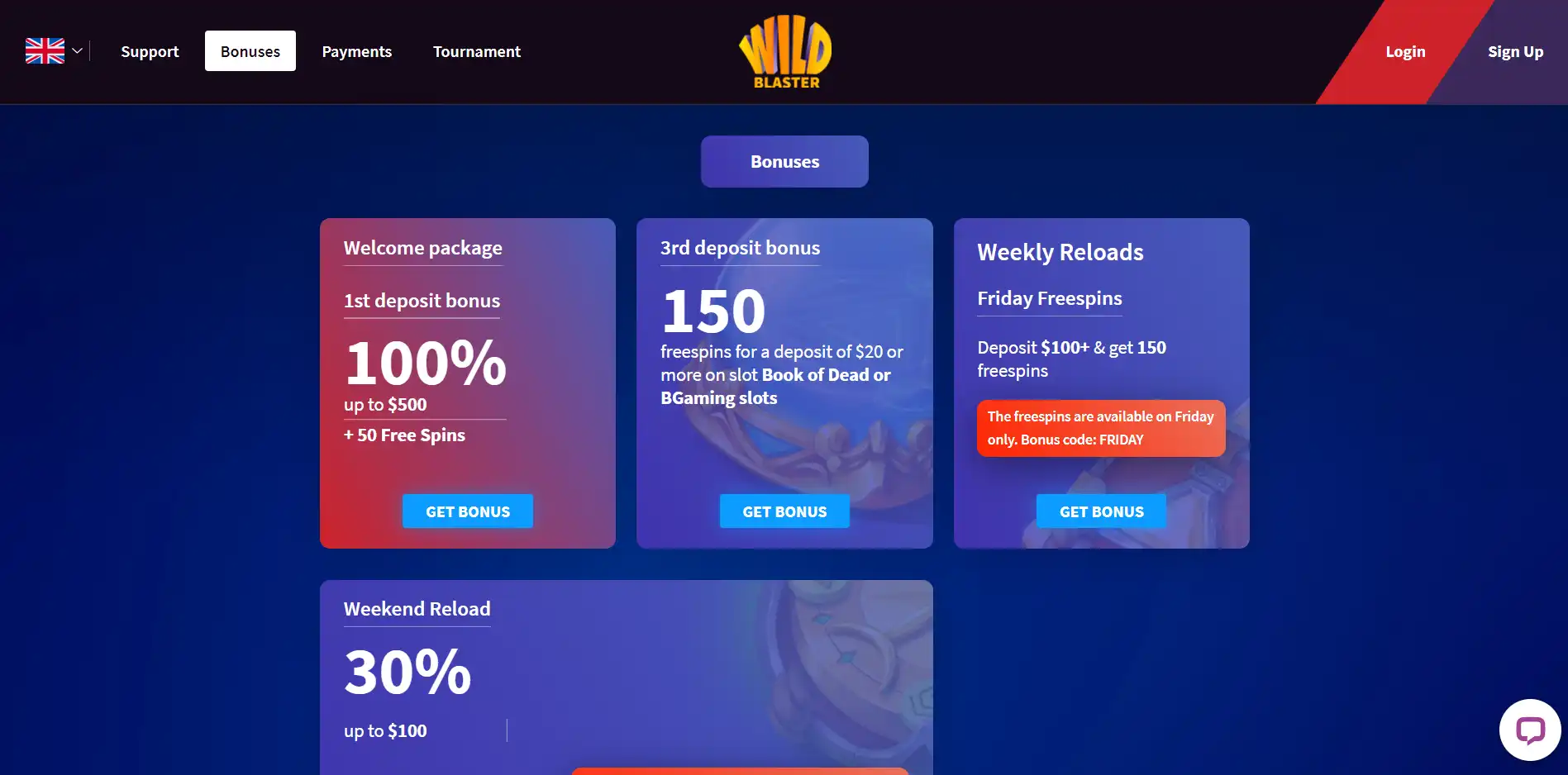Wild Blaster Casino No Deposit Bonus