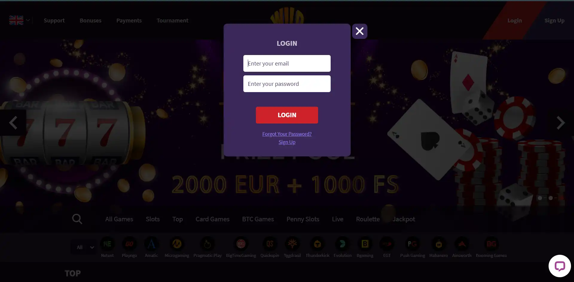 Wild Blaster Casino Login
