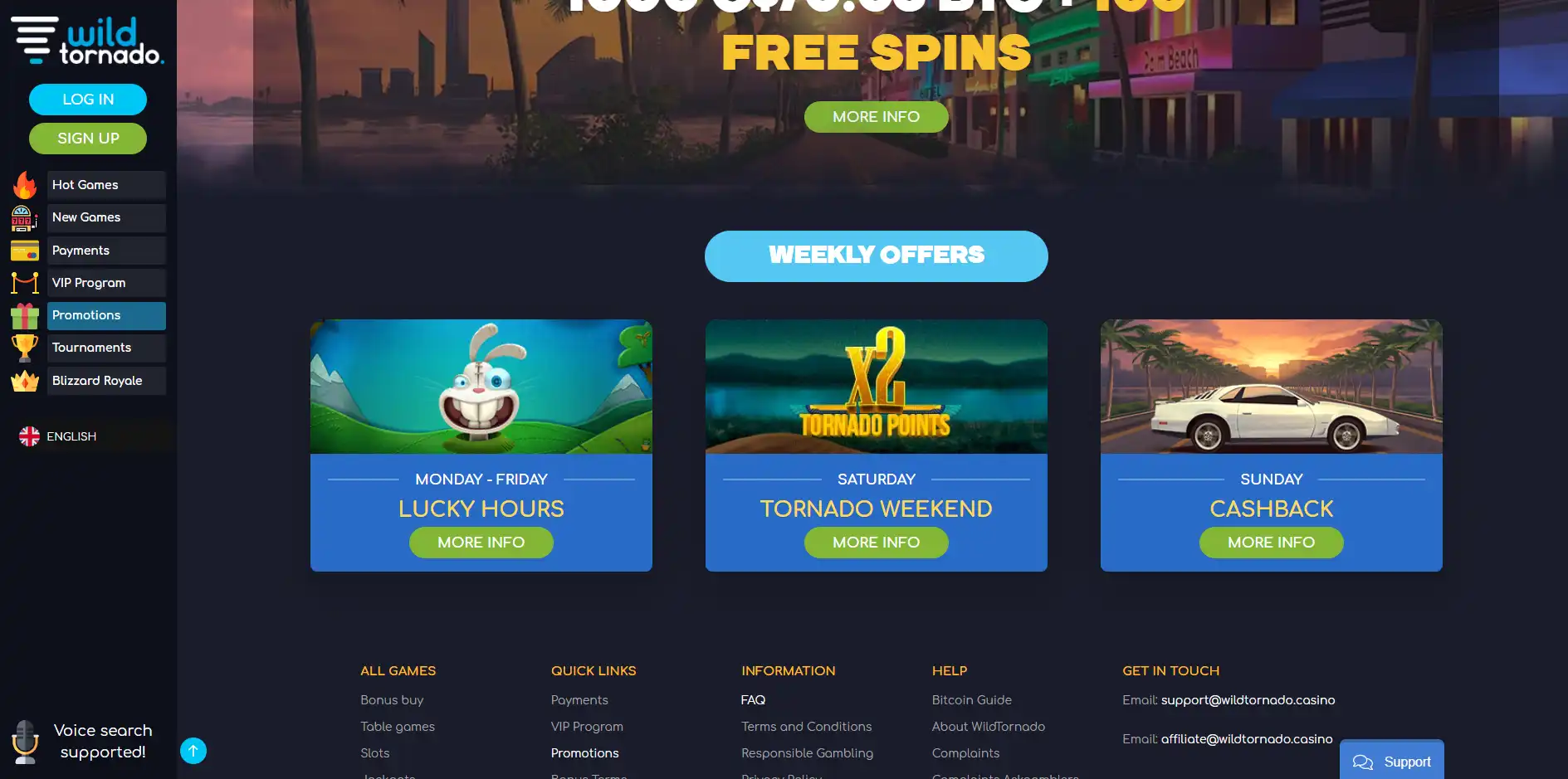 WildTornado Casino No Deposit Bonus