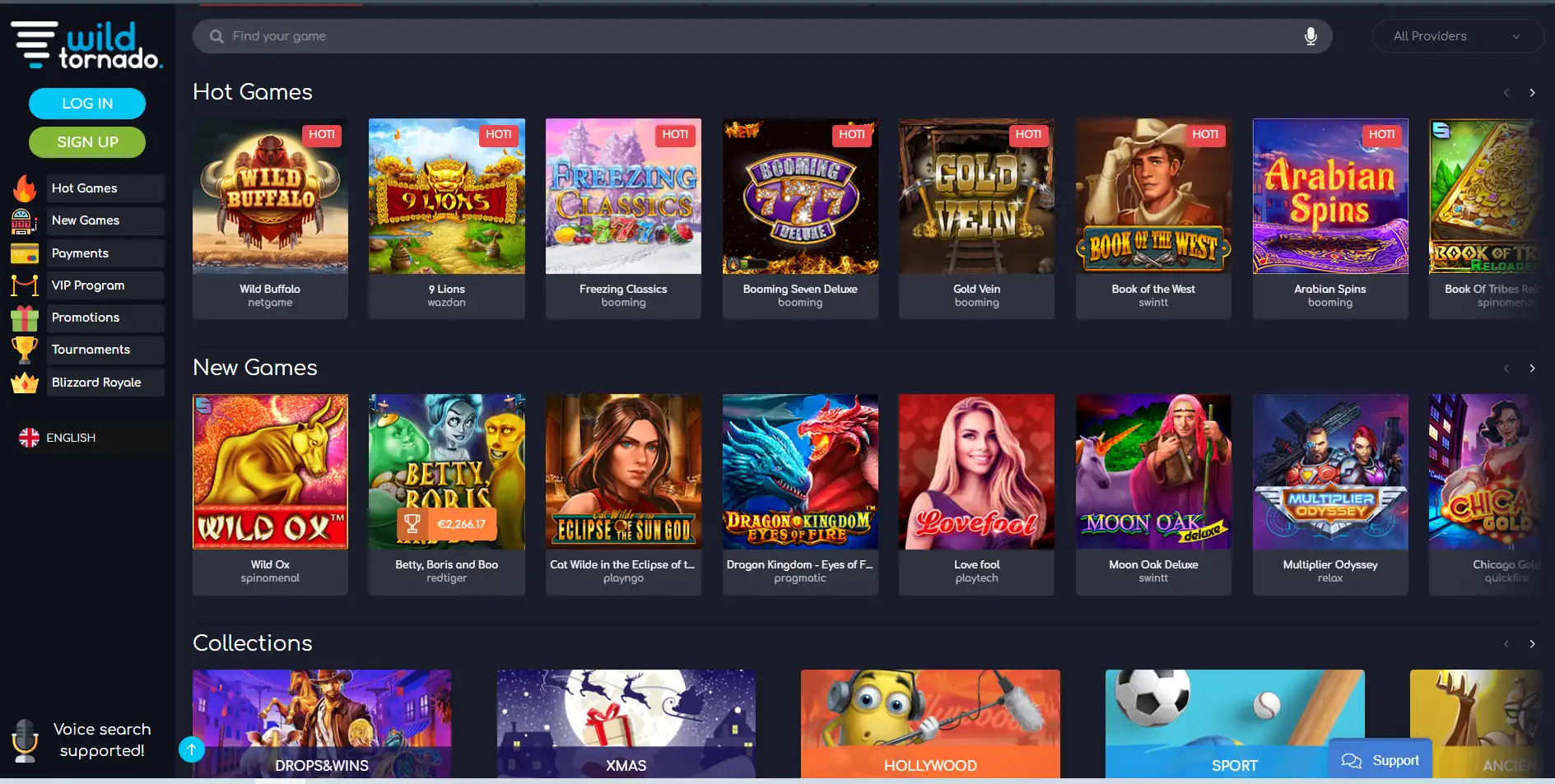 WildTornado Casino Games