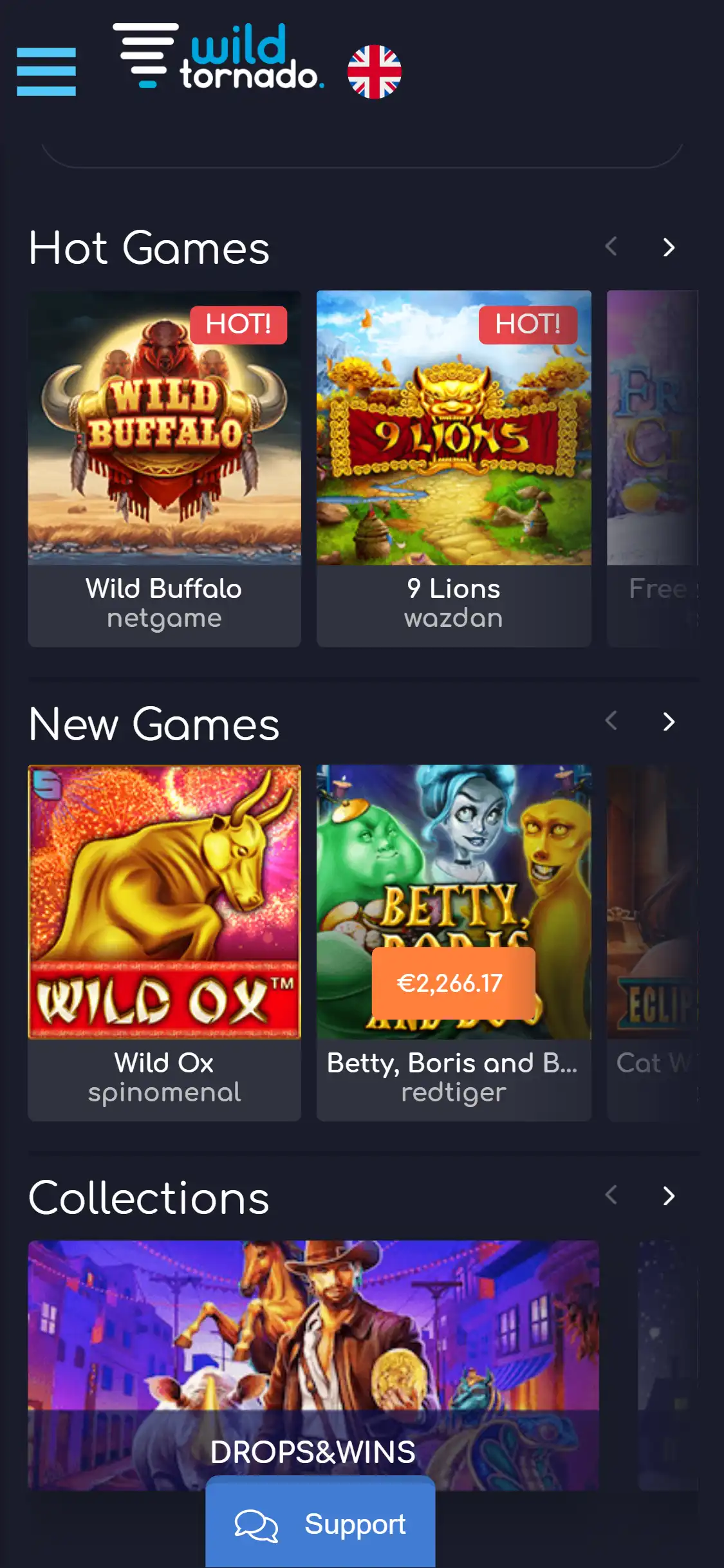 WildTornado Casino Mobile Games Review