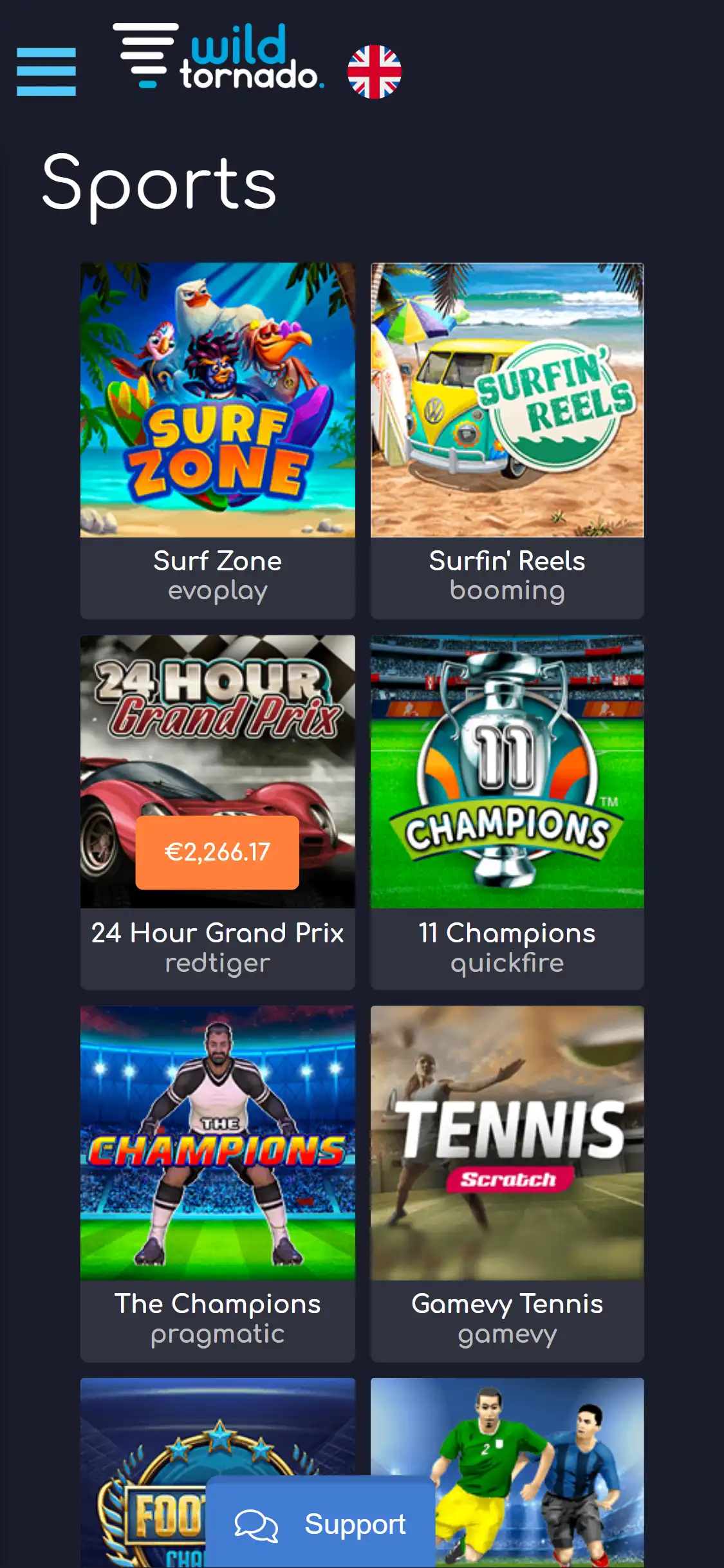 WildTornado Casino Mobile Betting Review