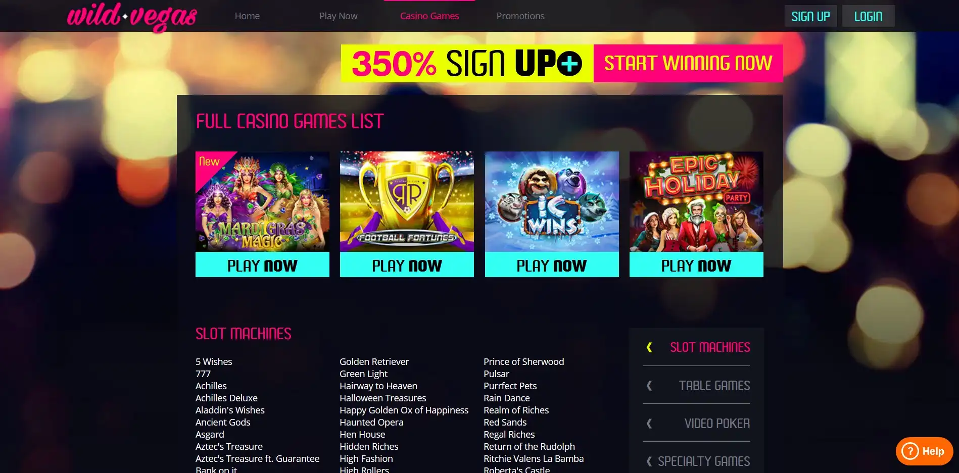 Wild Vegas Casino Games