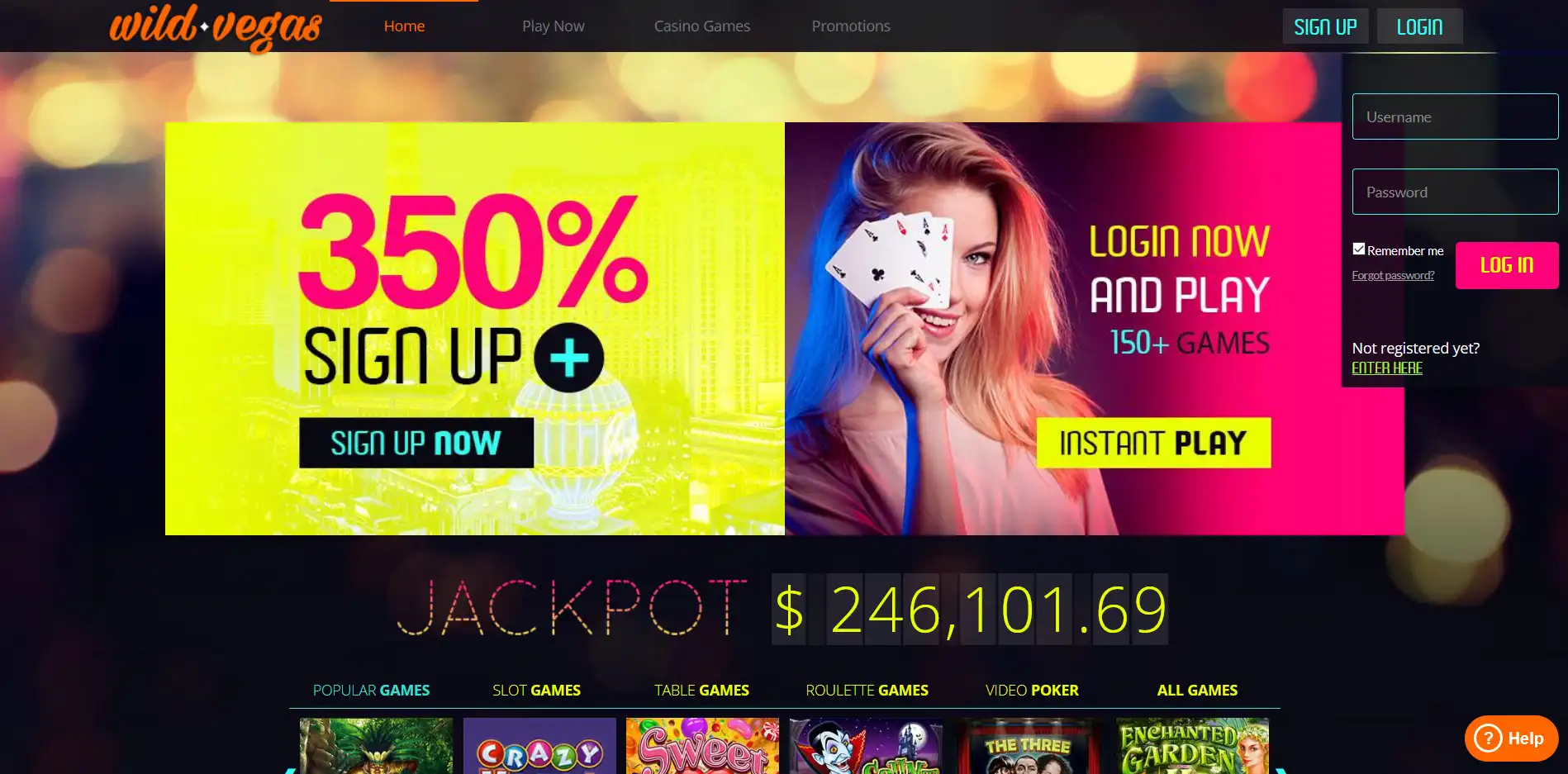 Wild Vegas Casino Login
