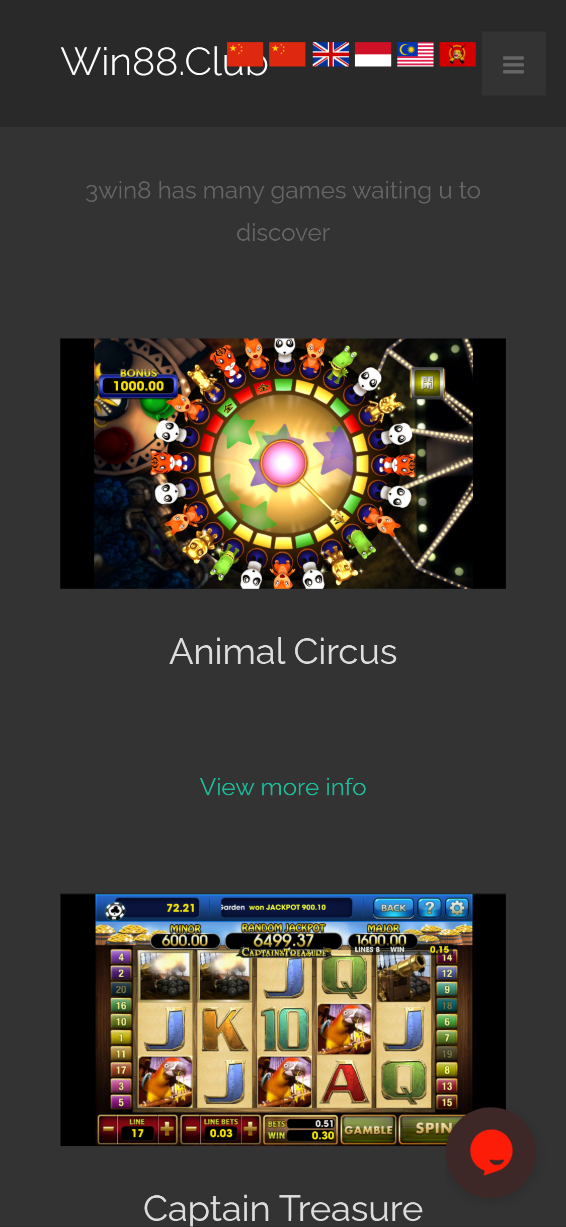Win88 Club Casino Mobile Games Review