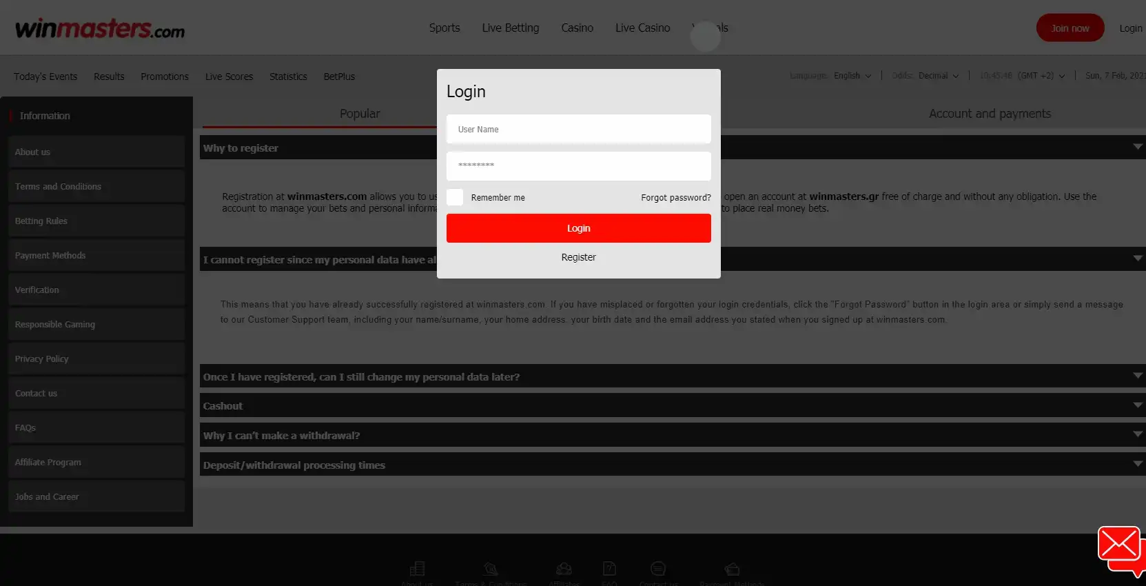Win Masters Casino Login