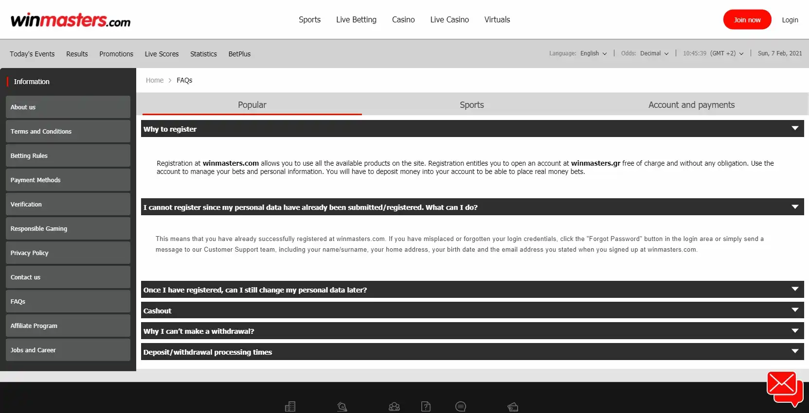 Win Masters Casino Support