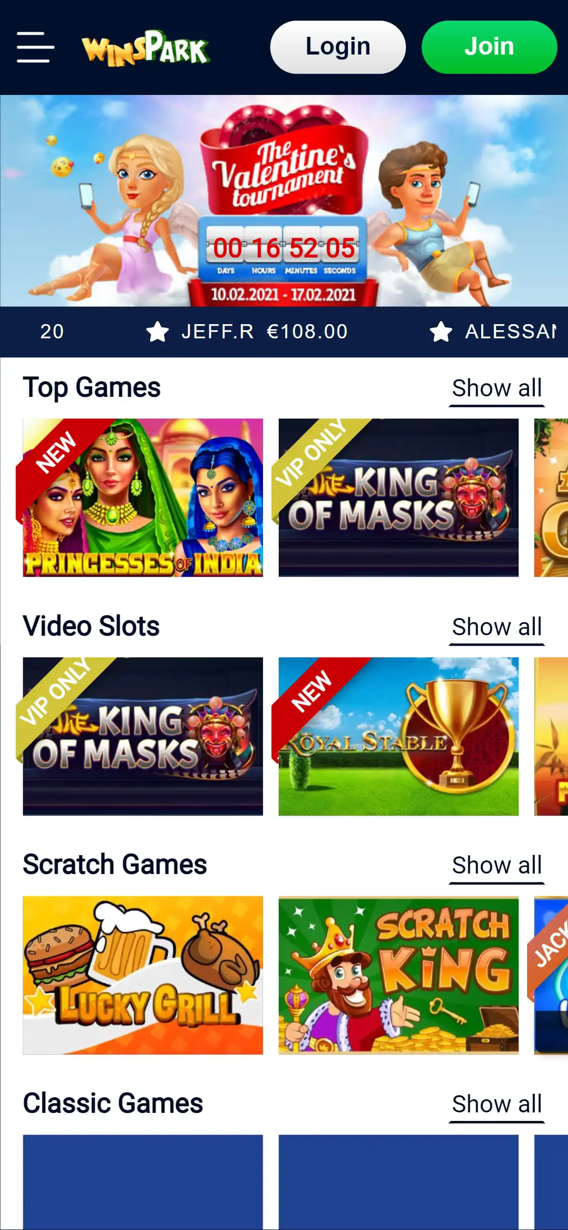 Winspark Casino Online