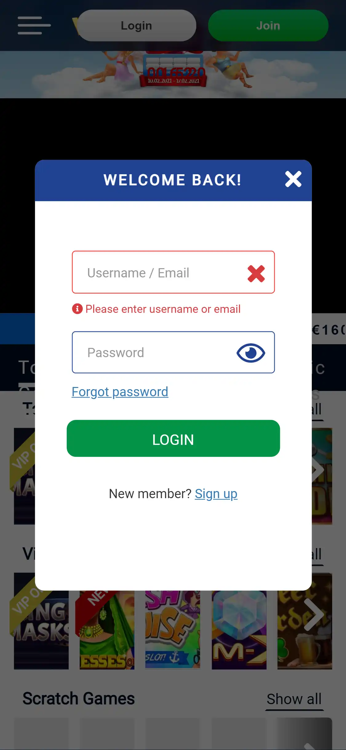 Winspark Mobile Login