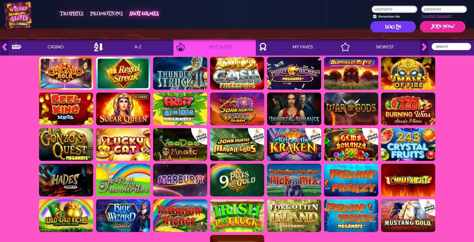 Wizard Slots Casino Games