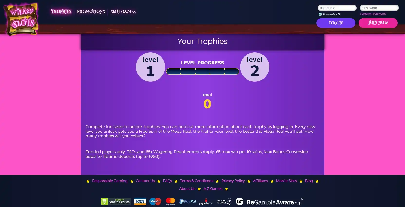 Wizard Slots Casino Login