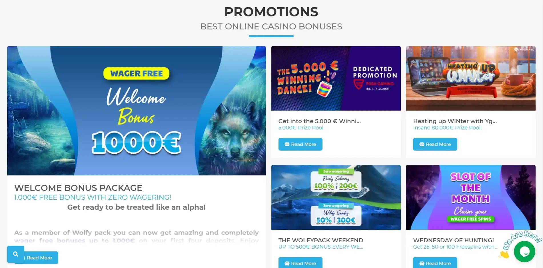 Wolfy Casino No Deposit Bonus