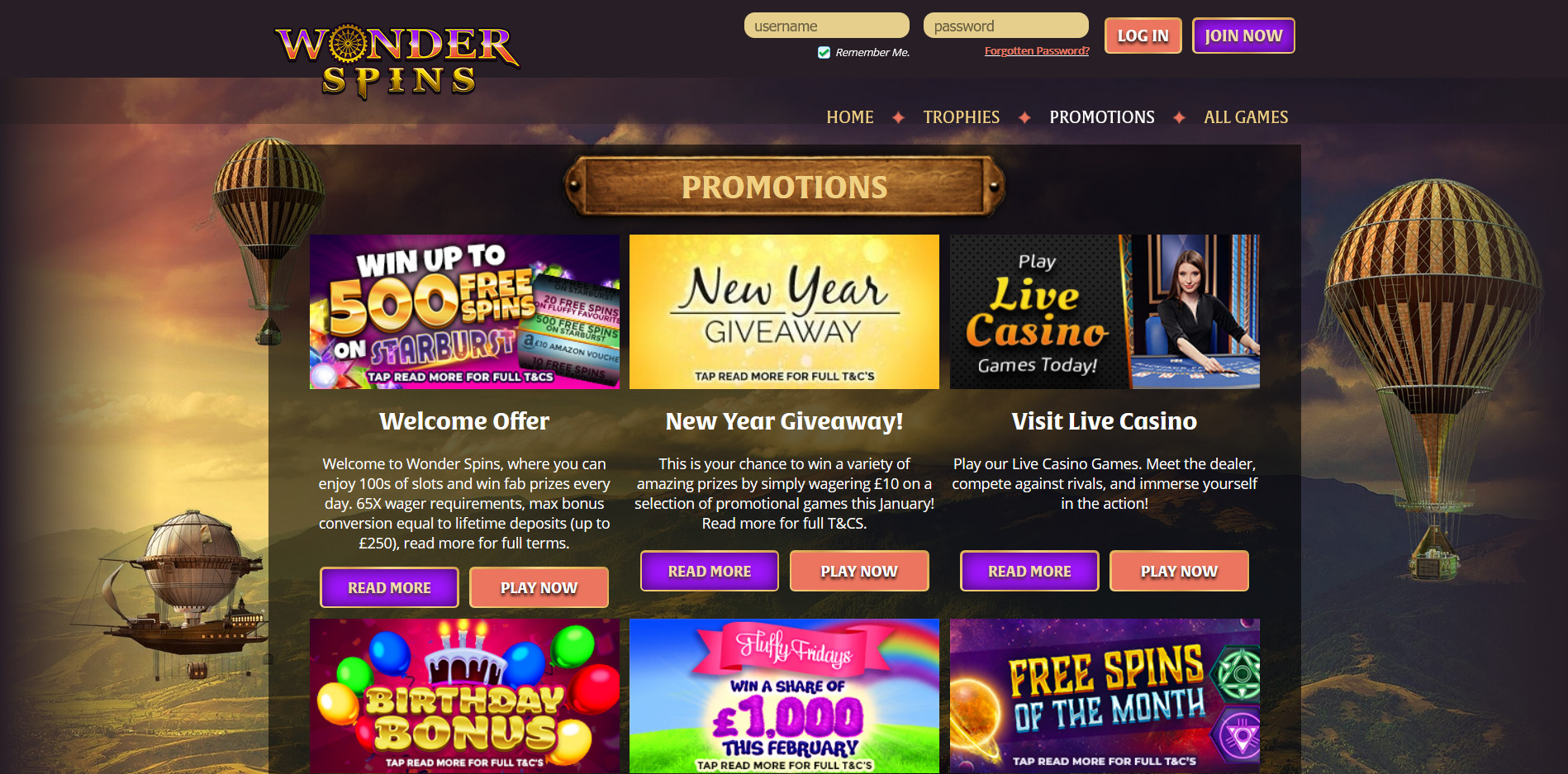 Wonder Spins Casino No Deposit Bonus