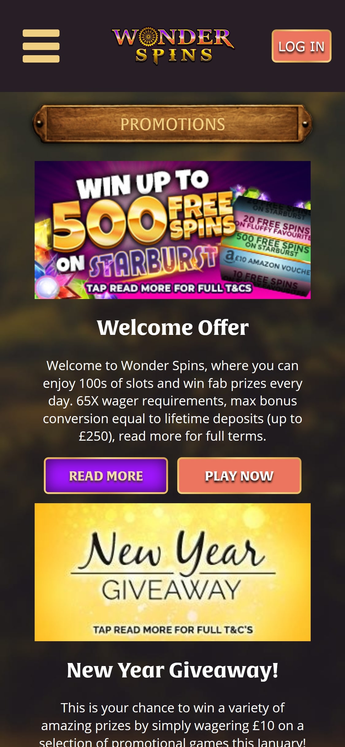 Wonder Spins Casino Mobile No Deposit Bonus Review