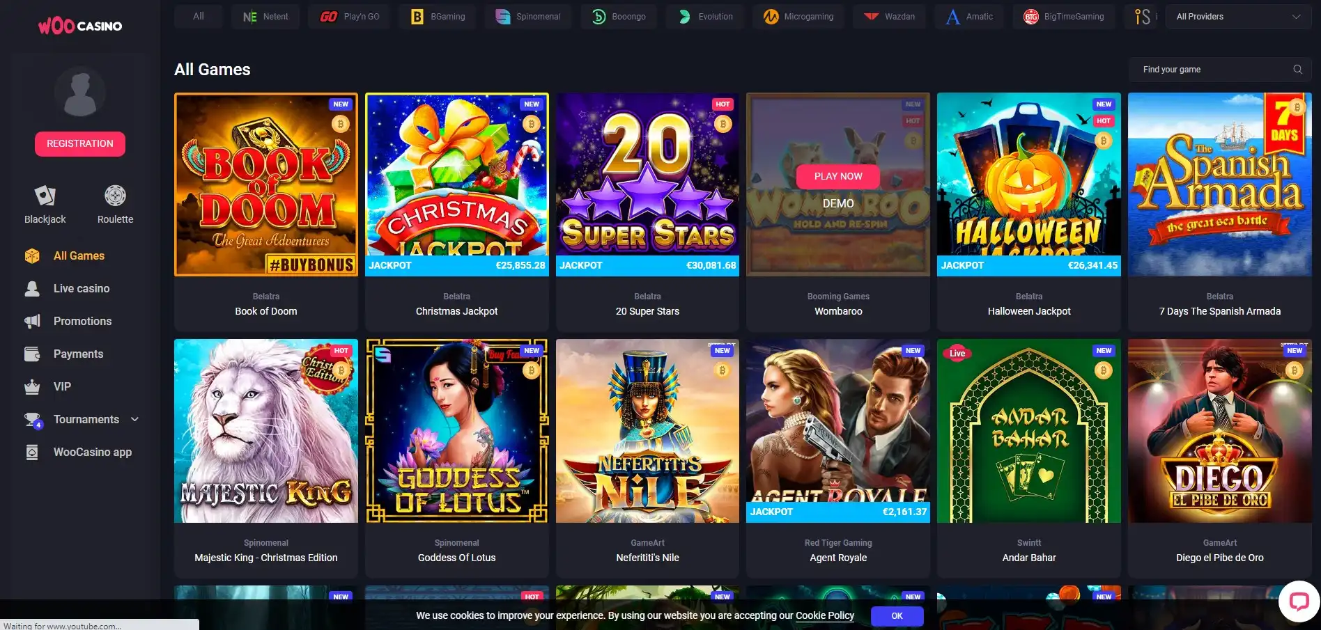 Woo Casino Games