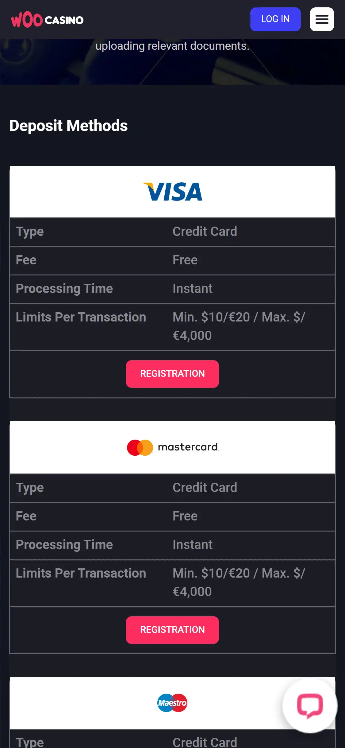 Woo Casino Screenshot