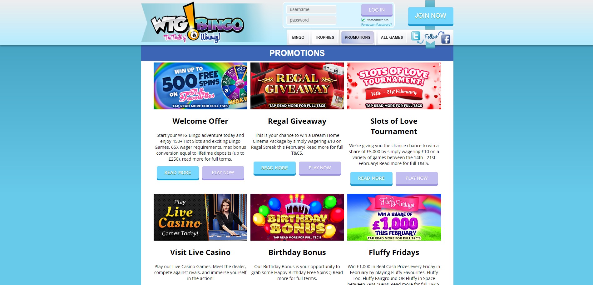 WTG Bingo Casino No Deposit Bonus