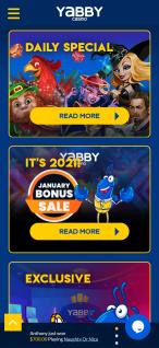 yabby casino login page