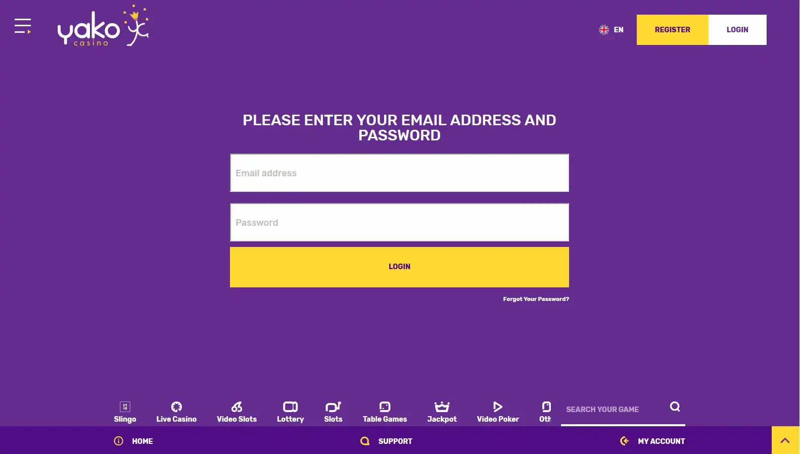 Yako Casino Login
