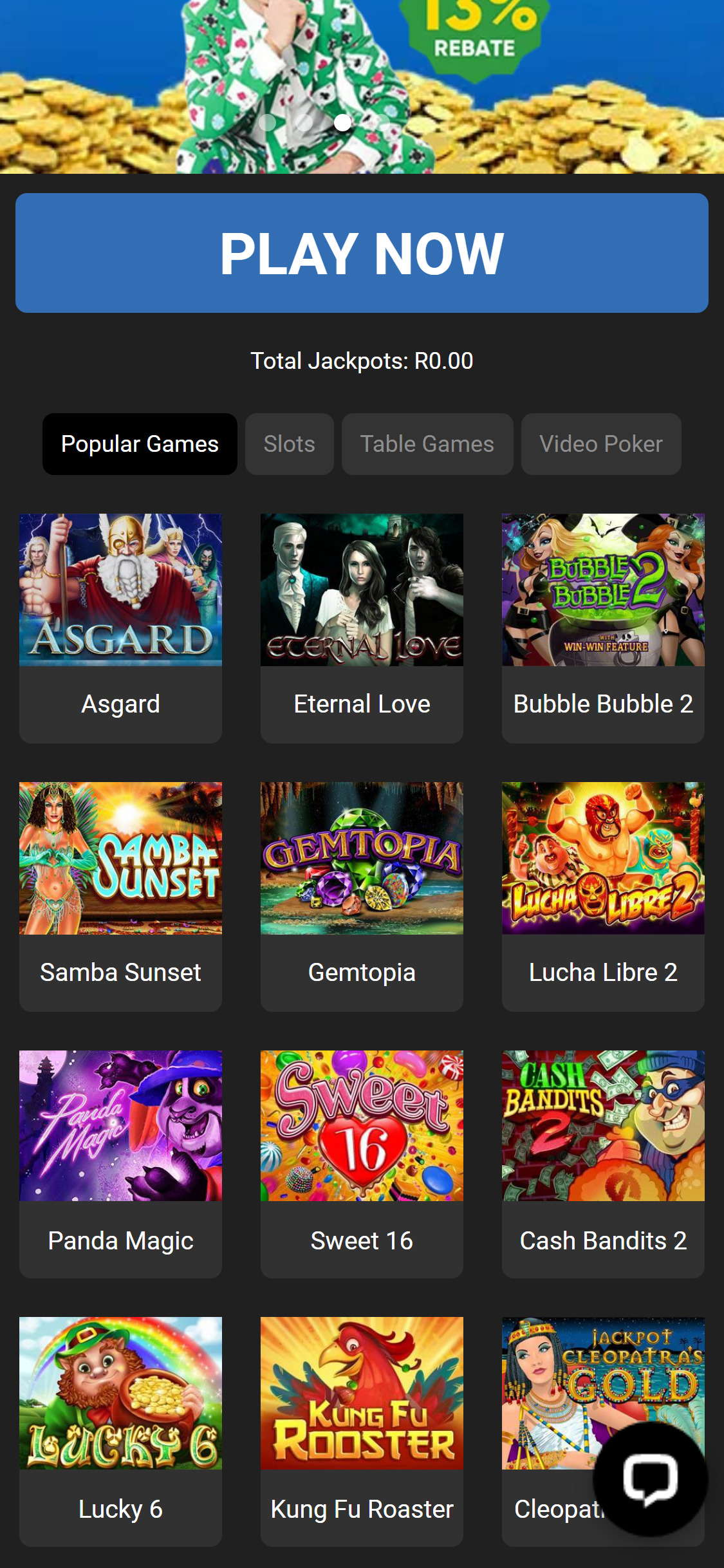 Yebo Casino Mobile Games Review