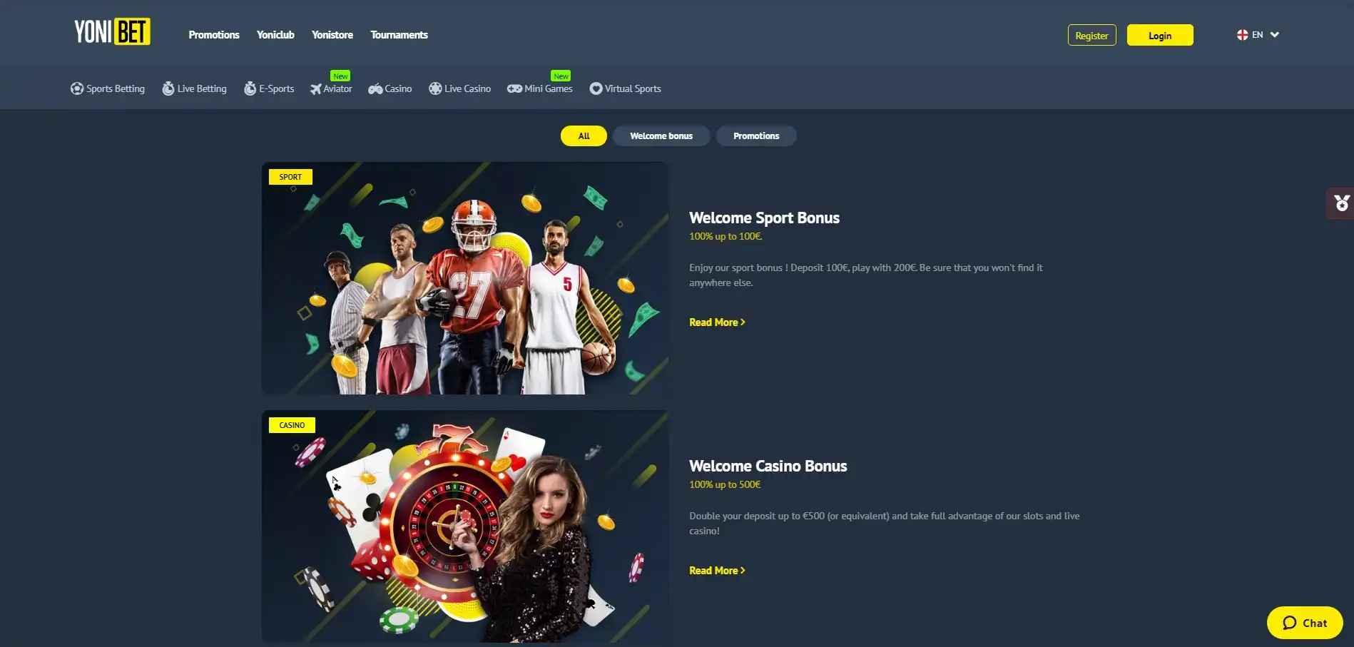 Yonibet Casino No Deposit Bonus
