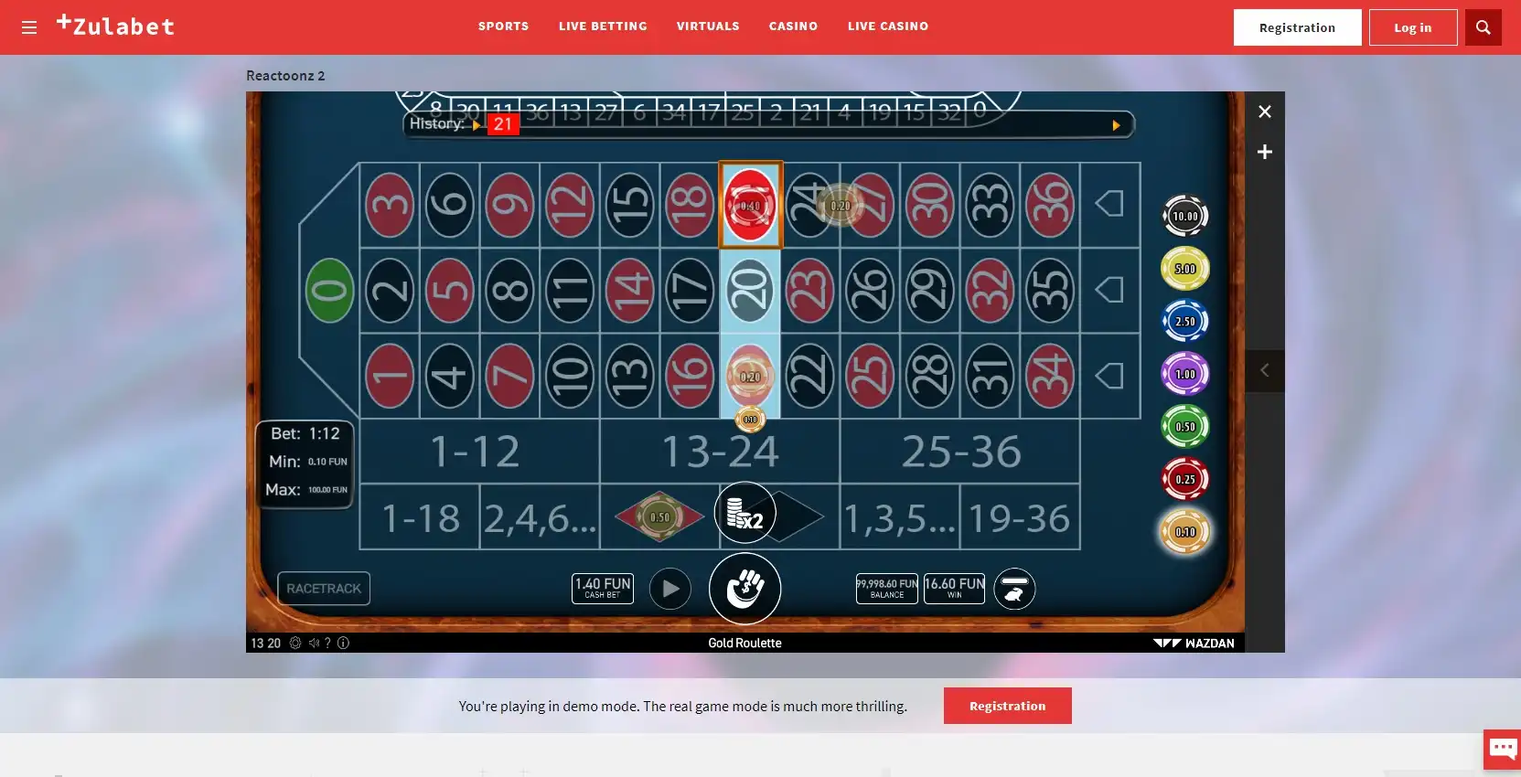 Zulabet Casino Casino Games