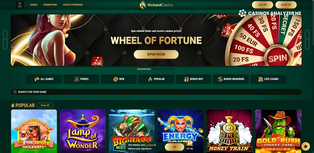Richard Casino no deposit bonus for New Zealanders at Richard Casino.