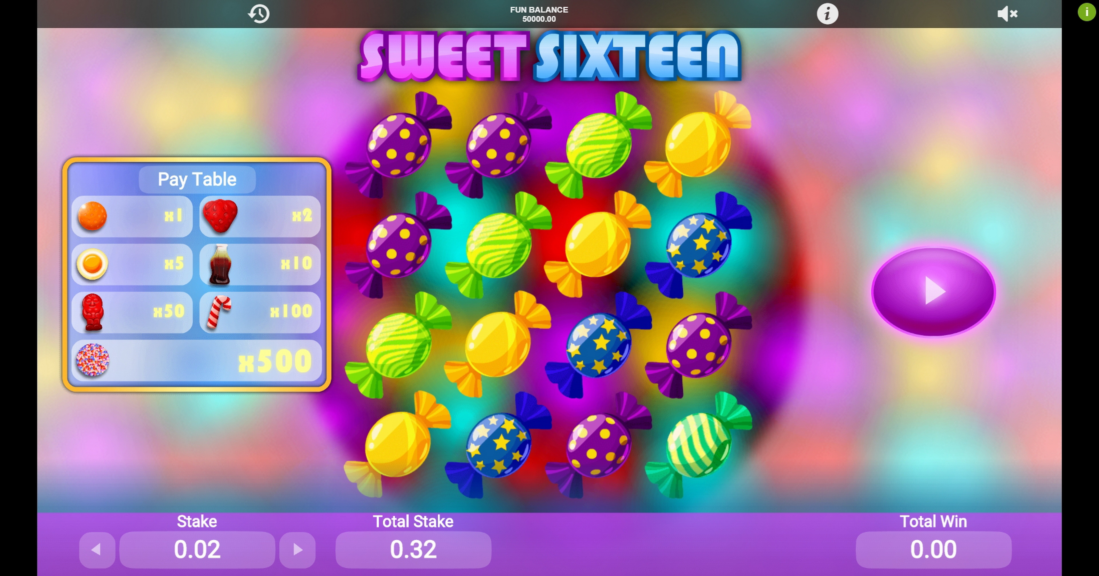 Reels in Sweet Sixteen Slot Game by 1x2 Gaming