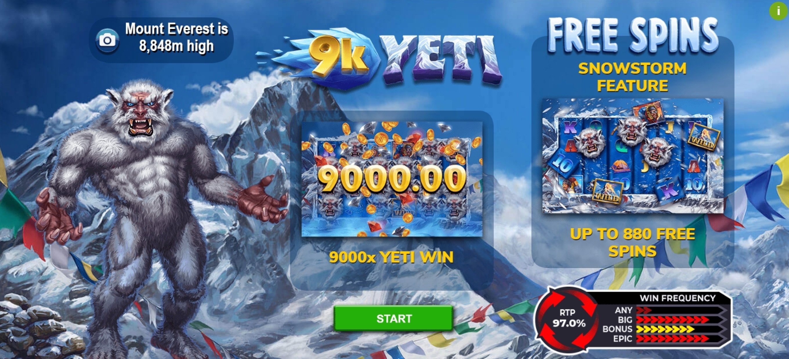 Play 9K Yeti Free Casino Slot Game by 4ThePlayer