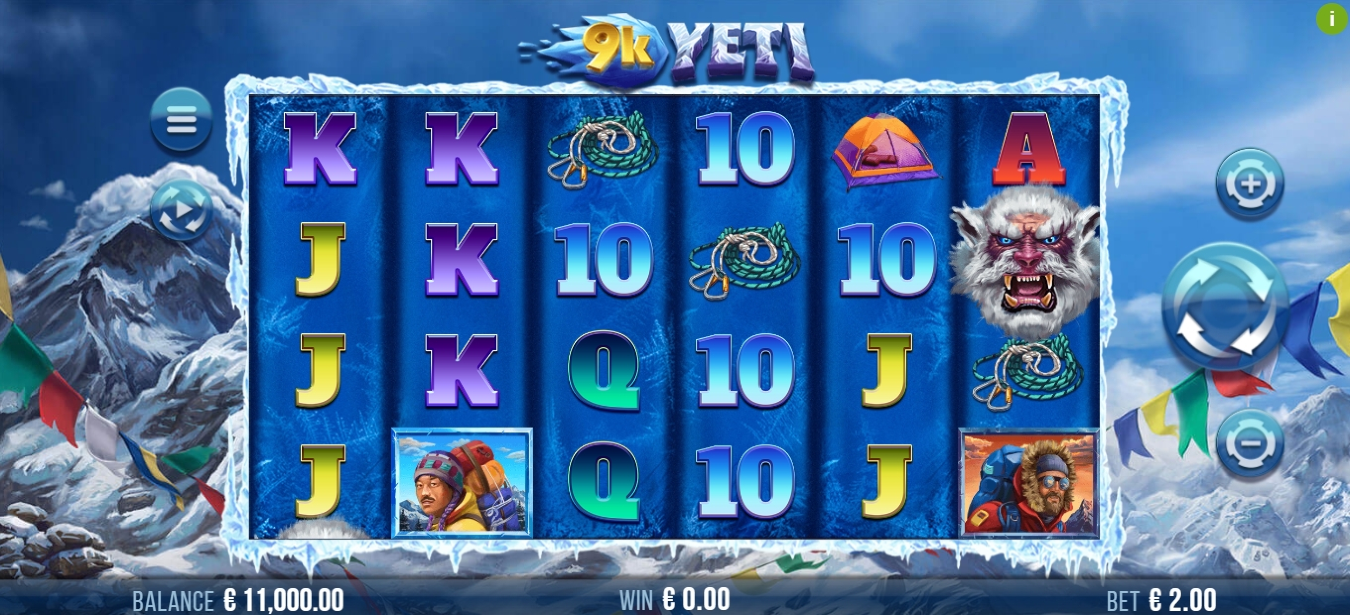 Reels in 9K Yeti Slot Game by 4ThePlayer