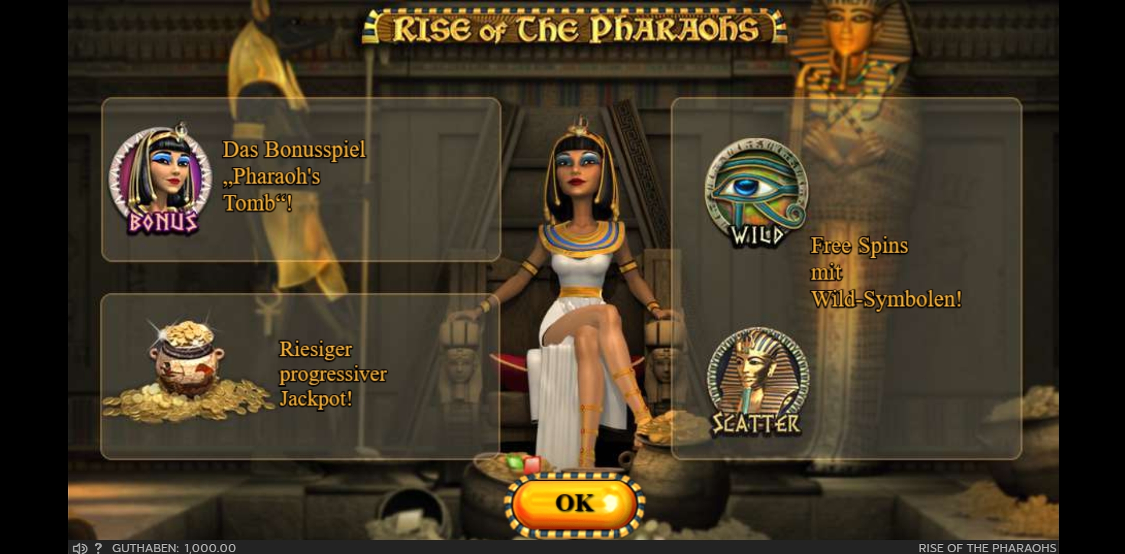 Play Rise Of The Pharaohs Free Casino Slot Game by 888 Gaming