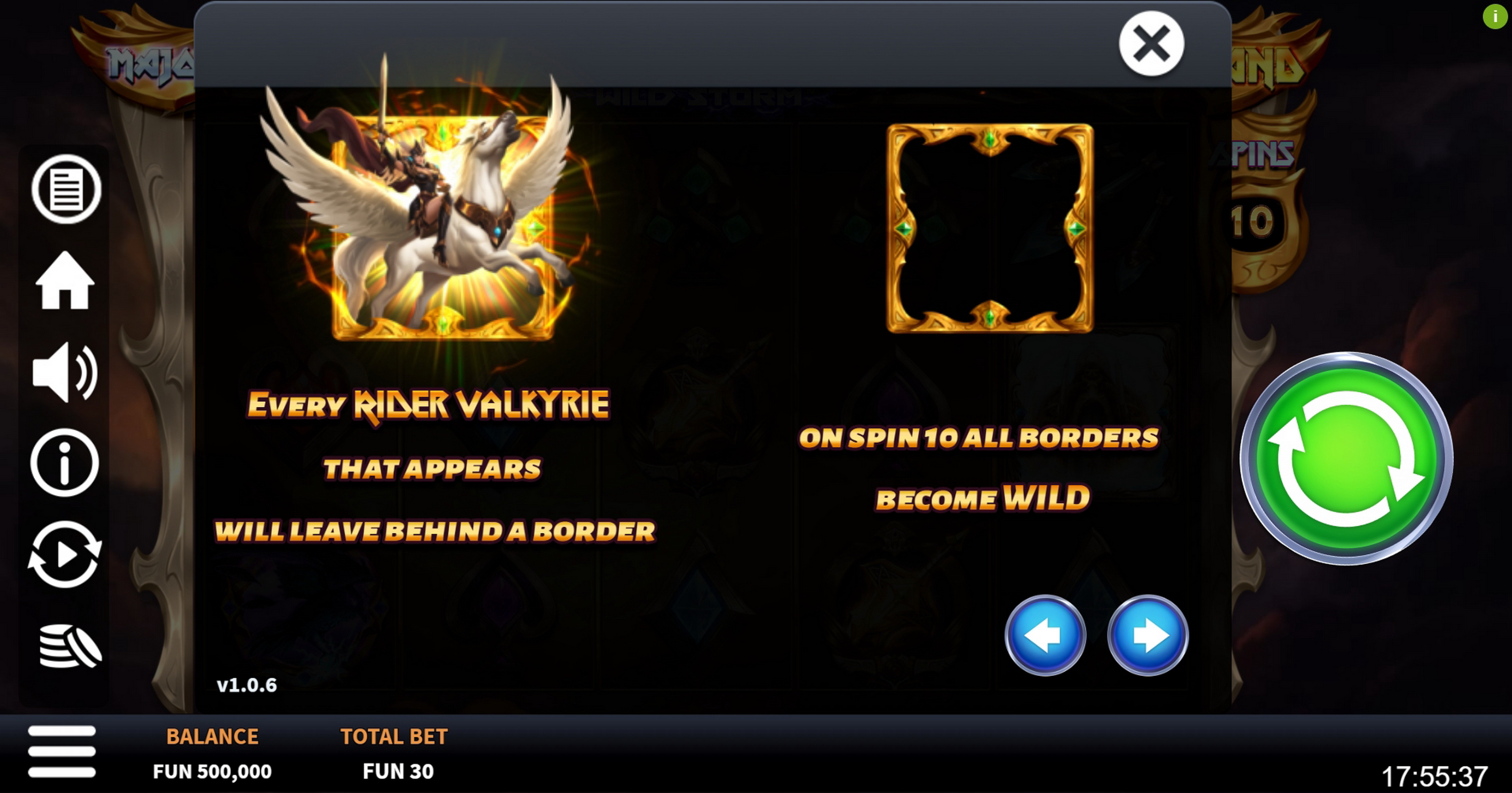 Info of Valkyrie Wild Storm Slot Game by Boomerang Studios