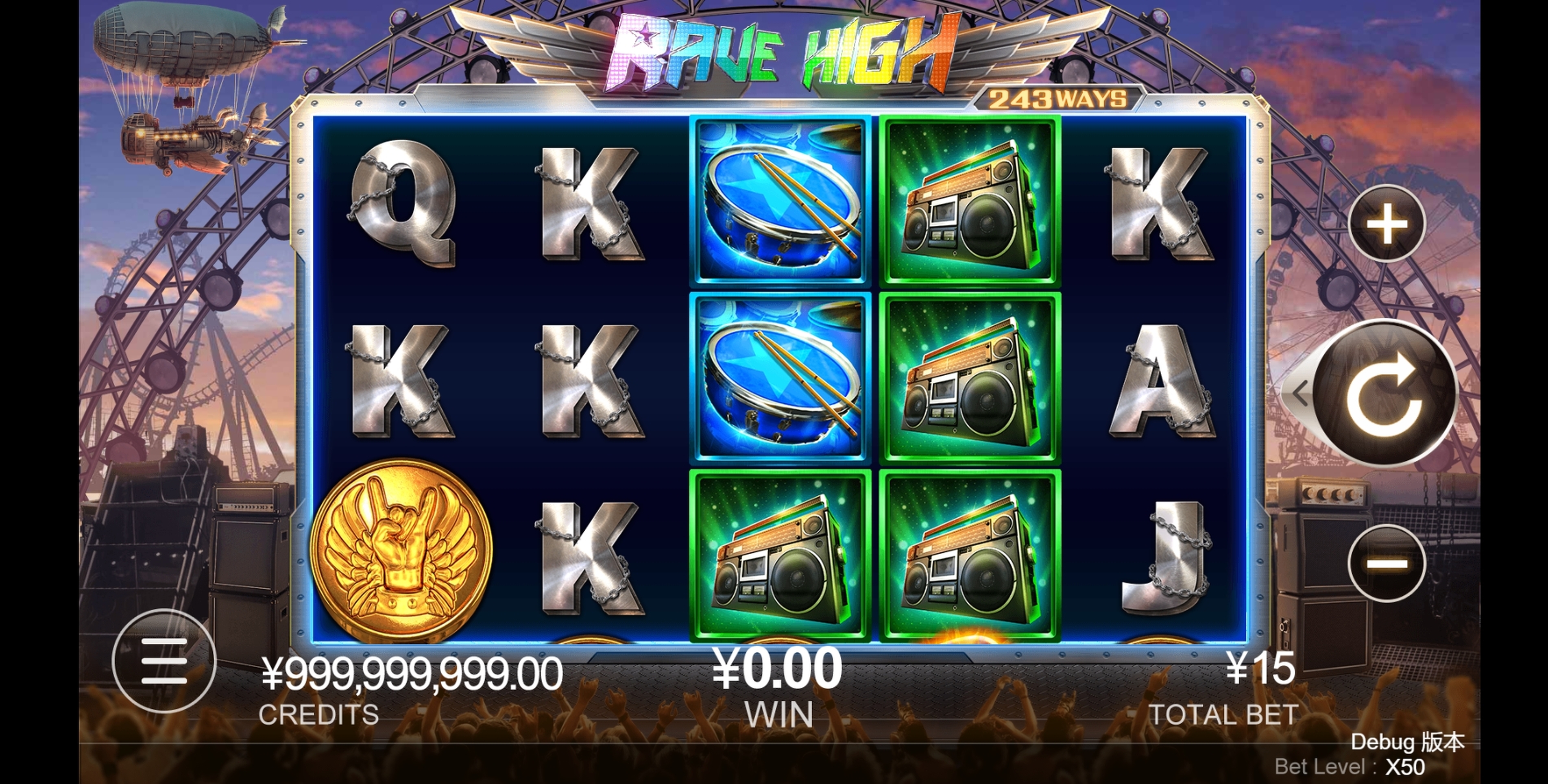 Reels in Rave High Slot Game by CQ9Gaming
