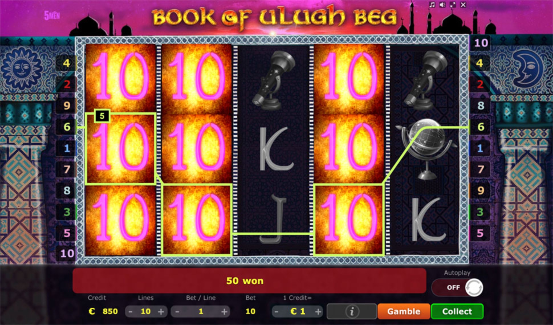 The Book of Ulugh Beg Online Slot Demo Game by Five Men Games