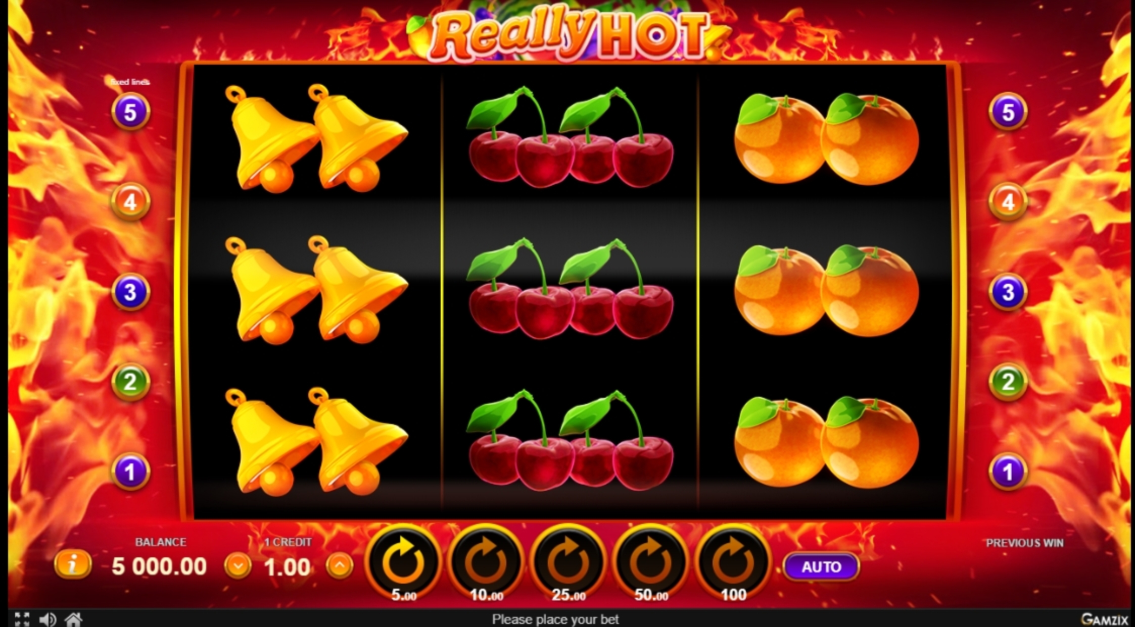 Reels in Really Hot Slot Game by Gamzix