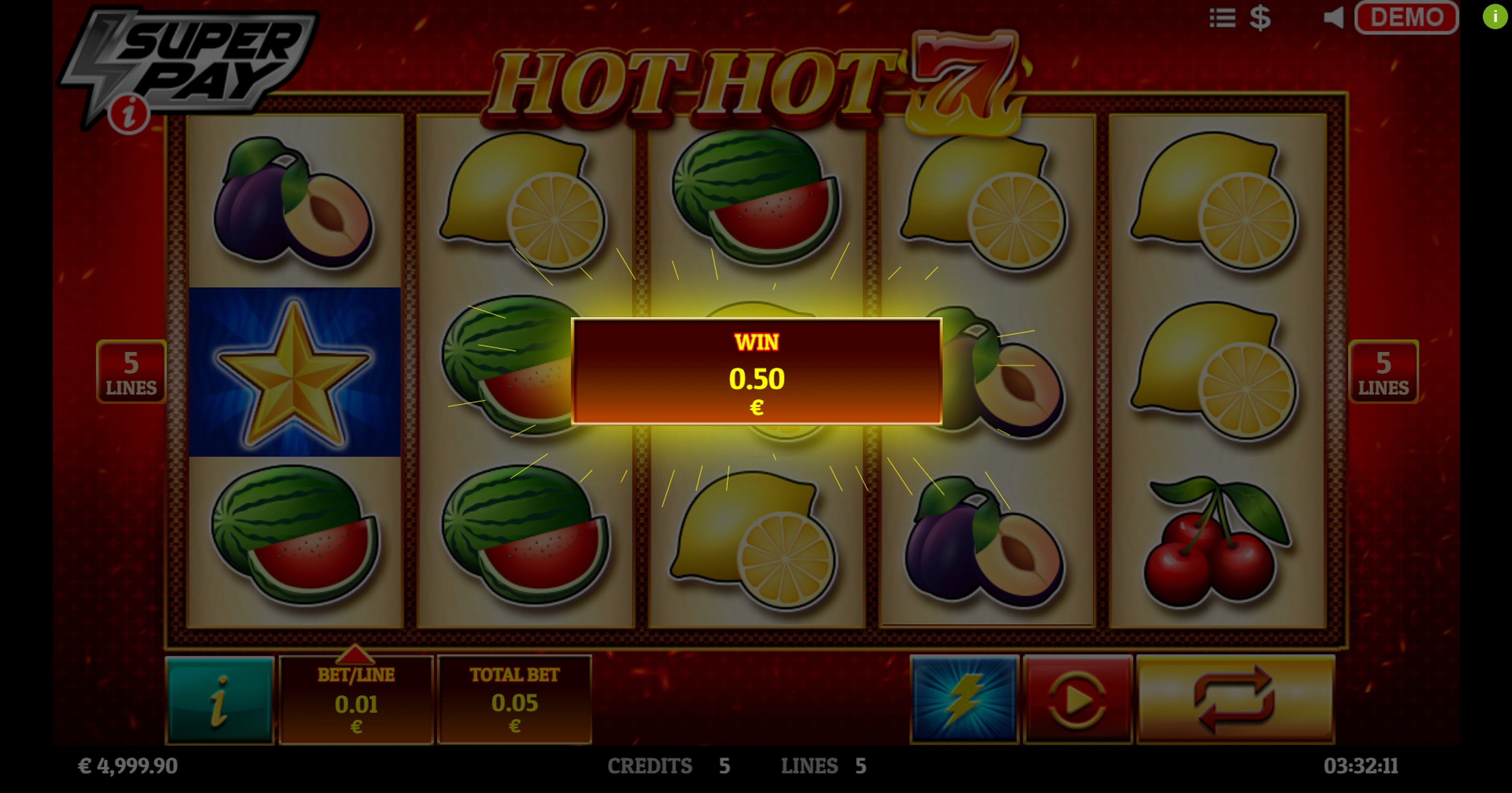 Win Money in Hot Hot 7 Free Slot Game by Givme Games