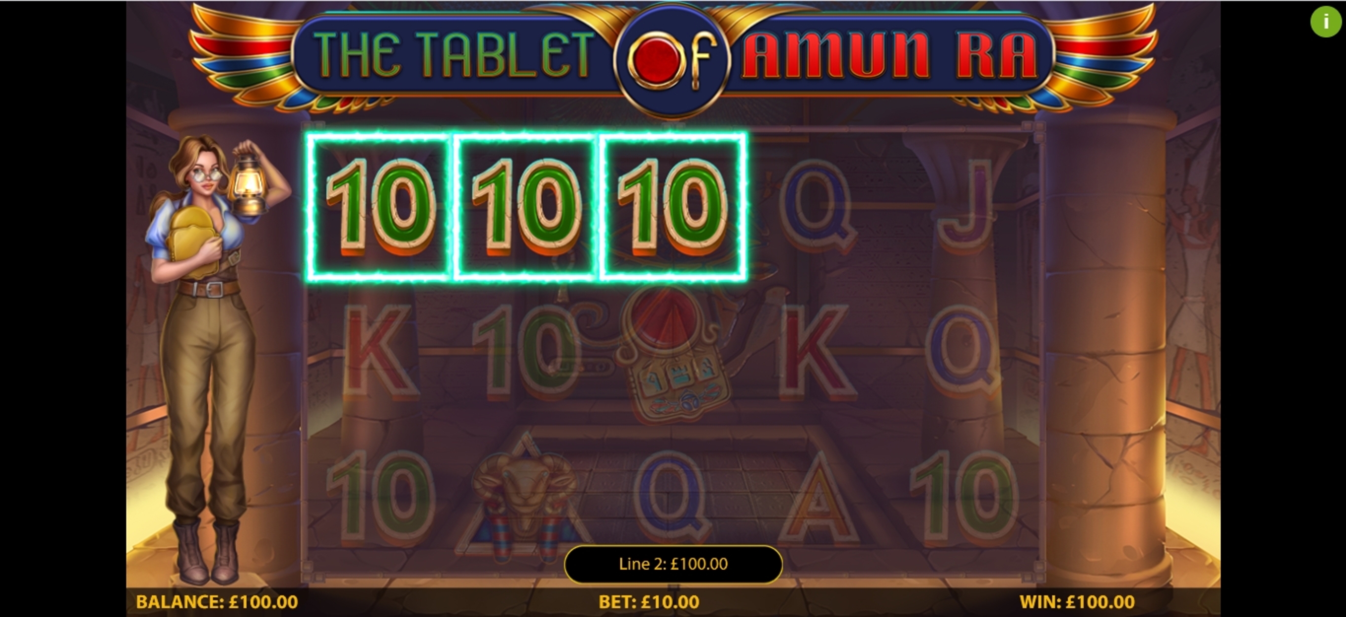 Win Money in The Tablet of Amun Ra Free Slot Game by HungryBear