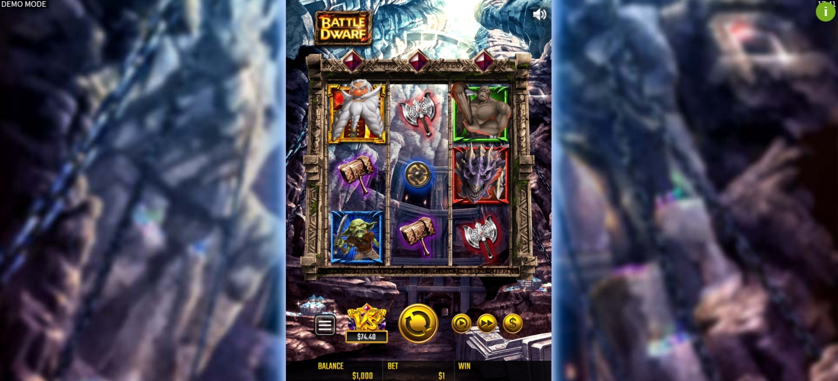 Reels in Battle Dwarf Slot Game by JTG