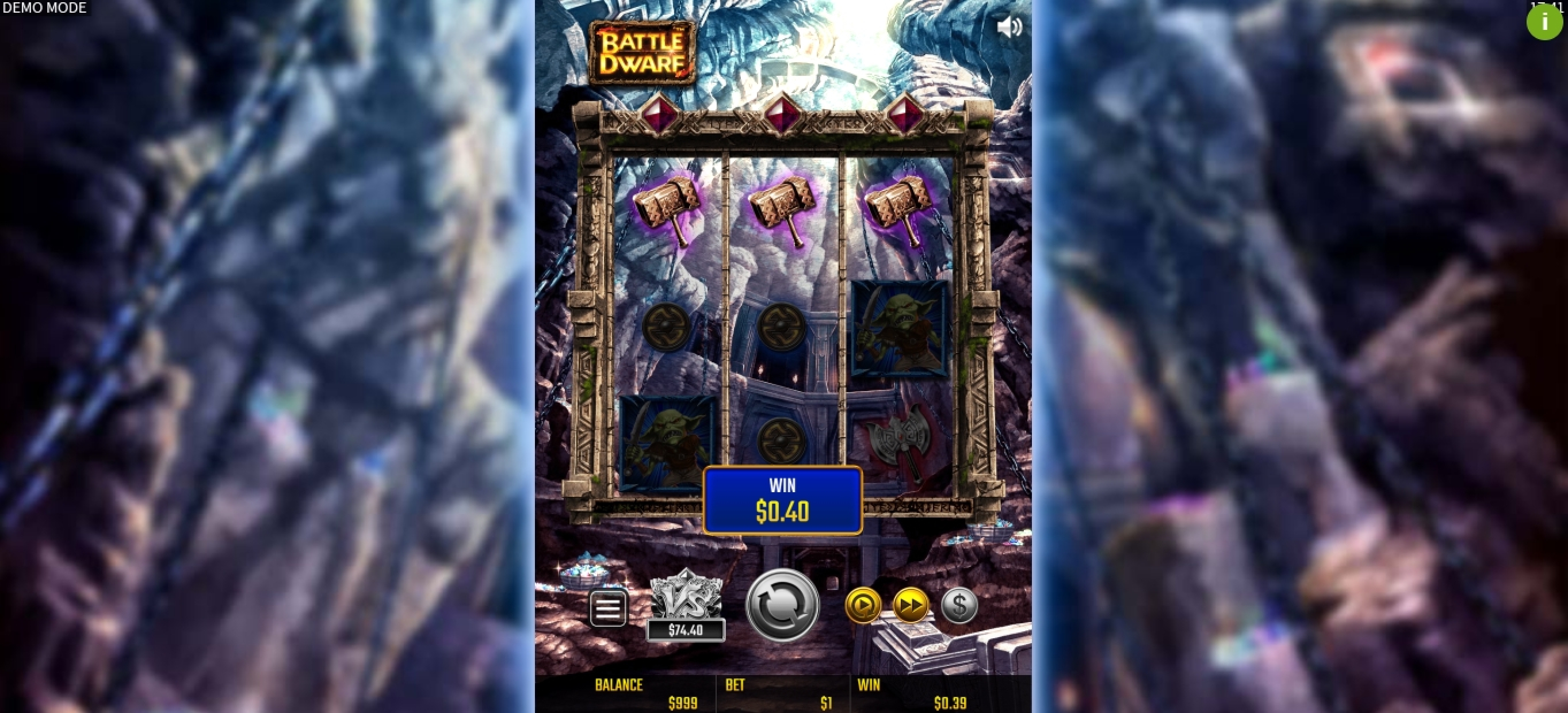Win Money in Battle Dwarf Free Slot Game by JTG