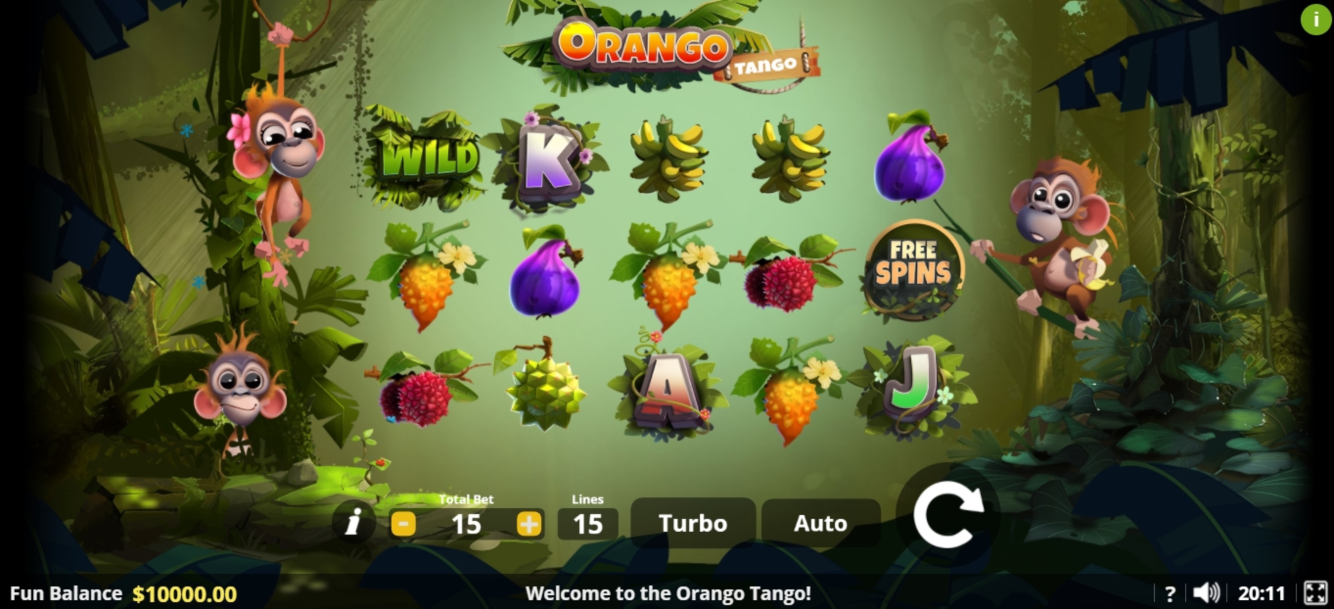 Reels in Orango Tango Slot Game by Lady Luck Games