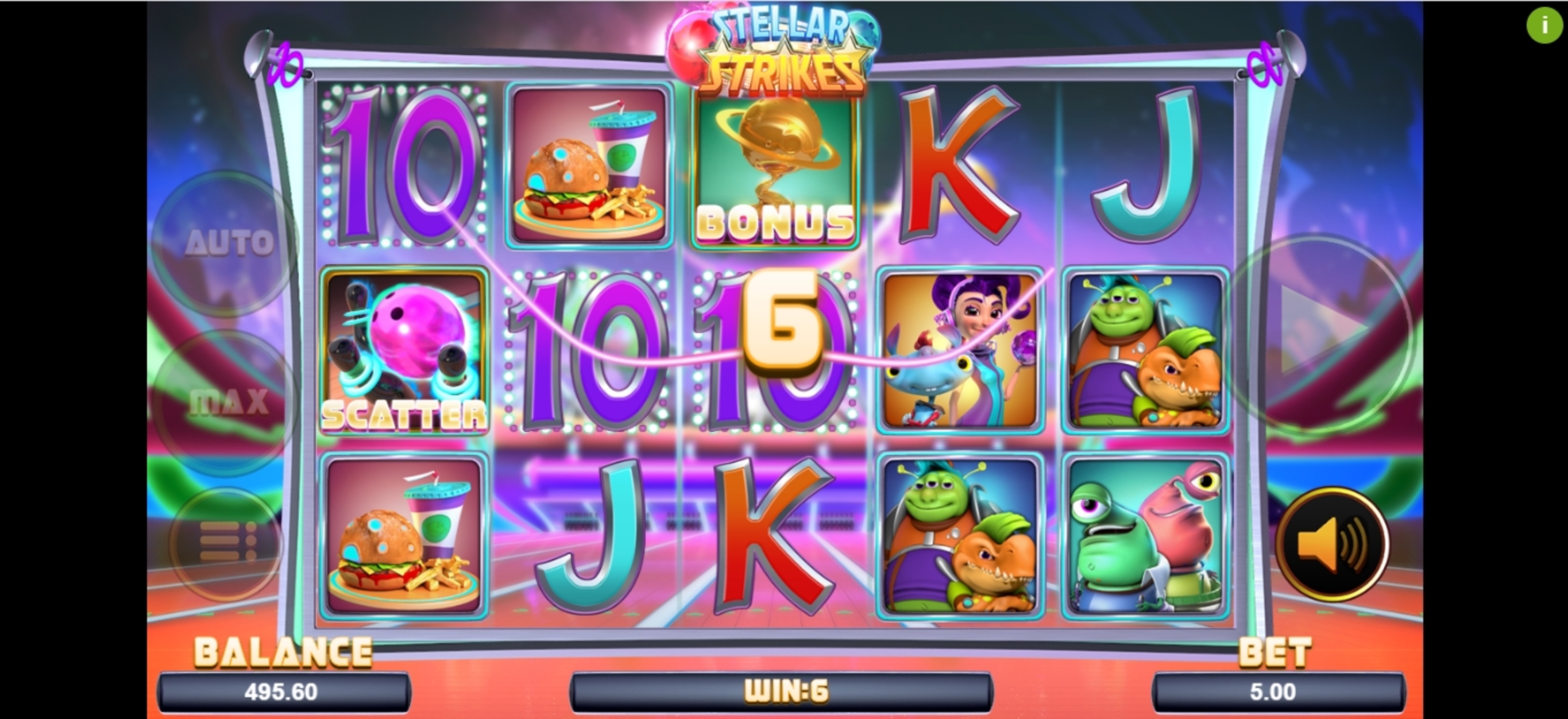 Win Money in Stellar Strikes Free Slot Game by Magma