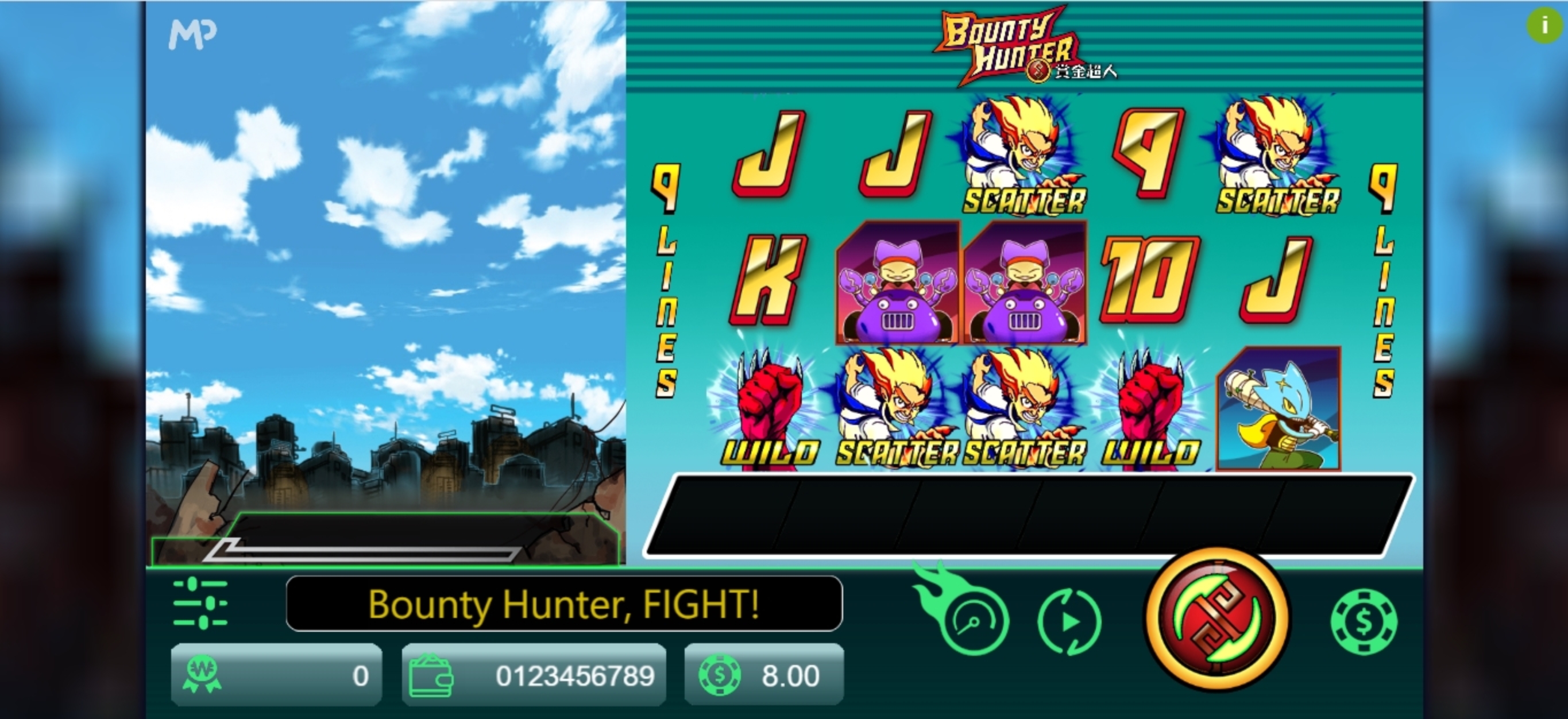 Reels in Bounty Hunter Slot Game by Manna Play