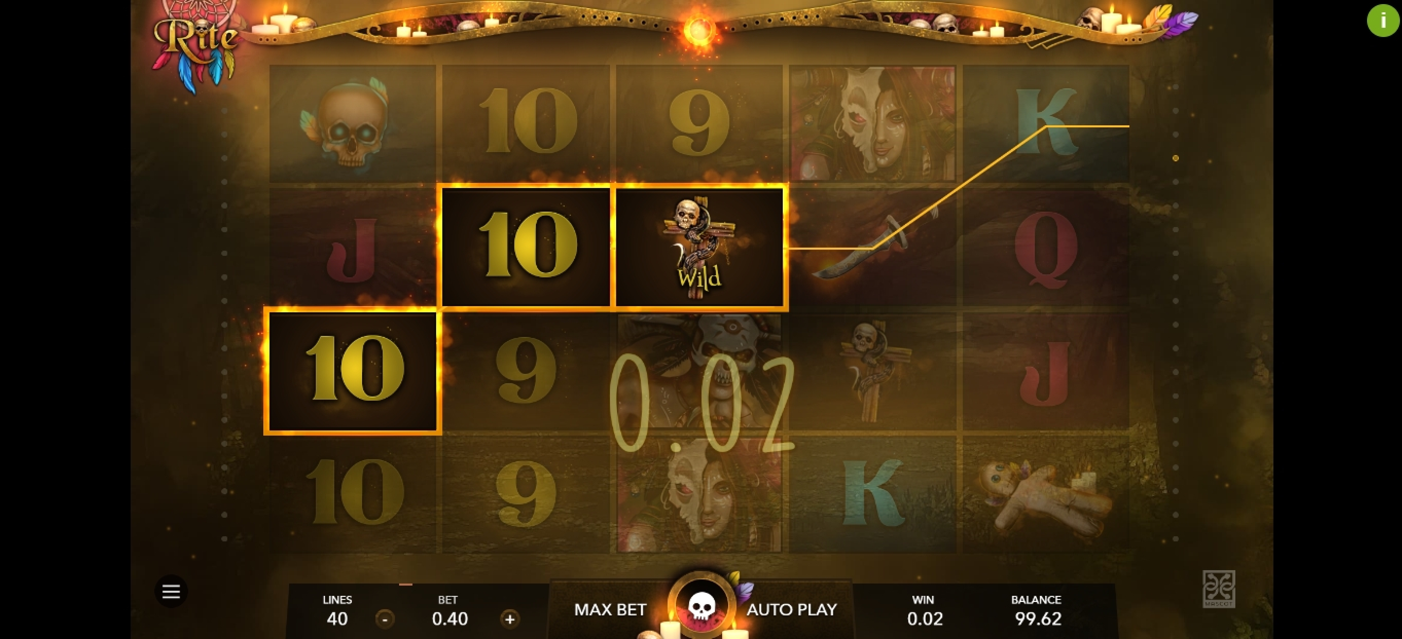 Win Money in The Rite Free Slot Game by Mascot Gaming
