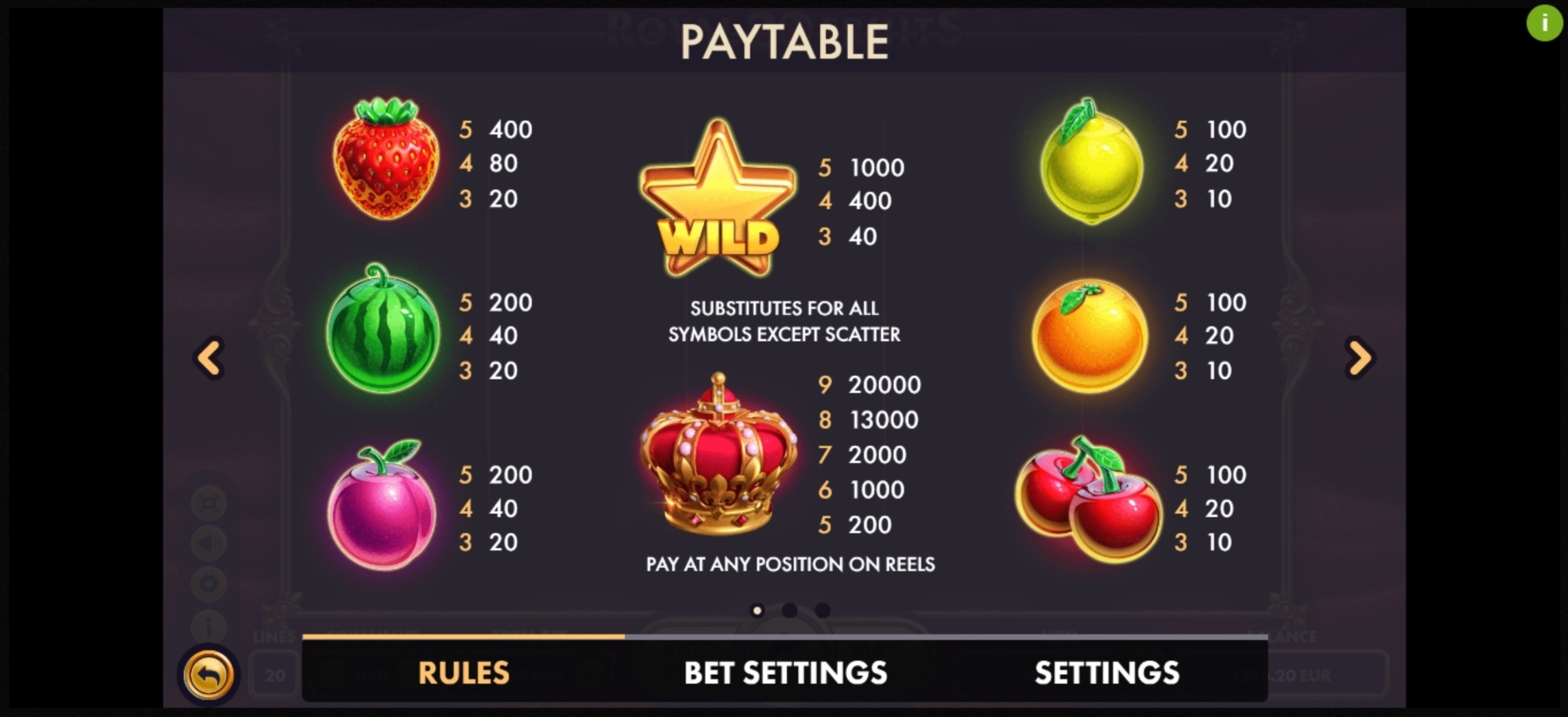 royal fruits 40 slot