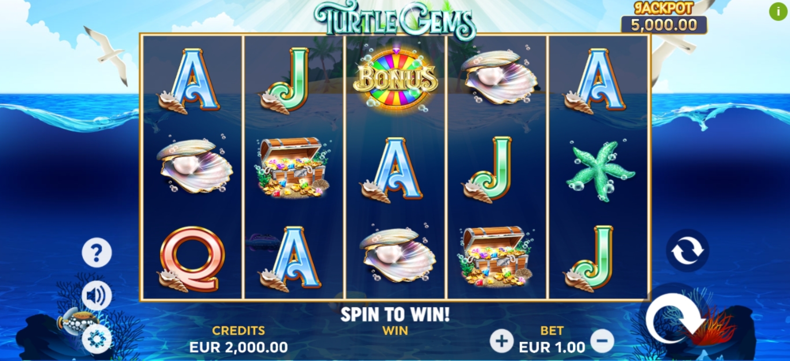 Reels in Turtle Gems Slot Game by Playlogics