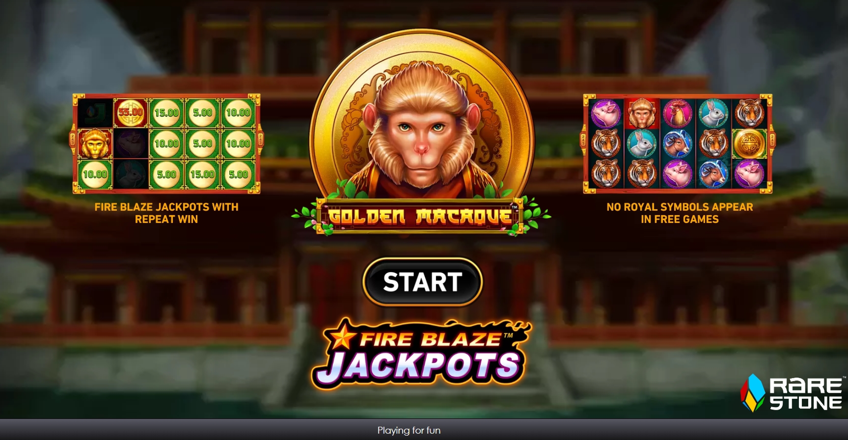 Play Golden Macaque Free Casino Slot Game by Rarestone Gaming