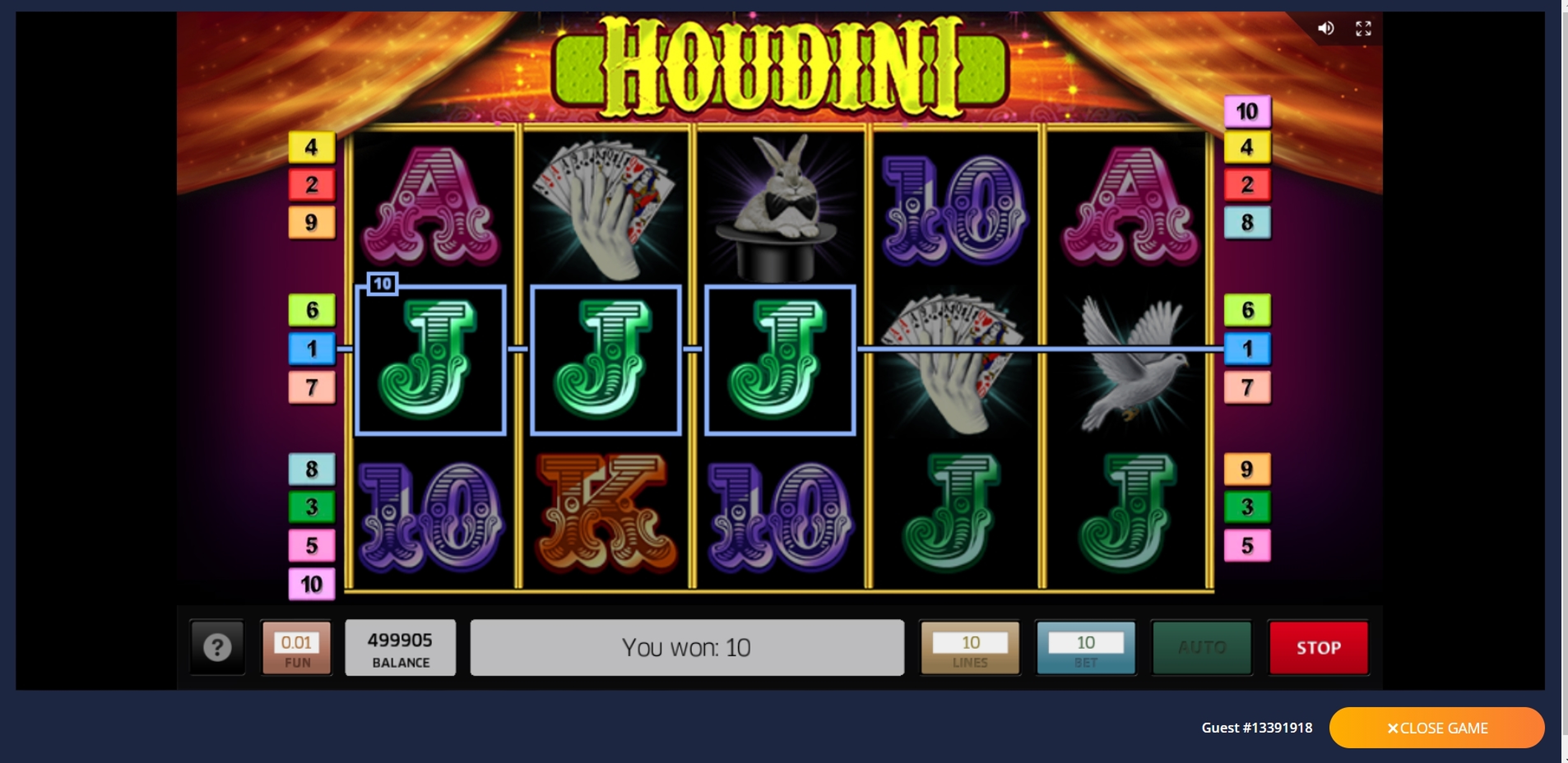 houdini free slots