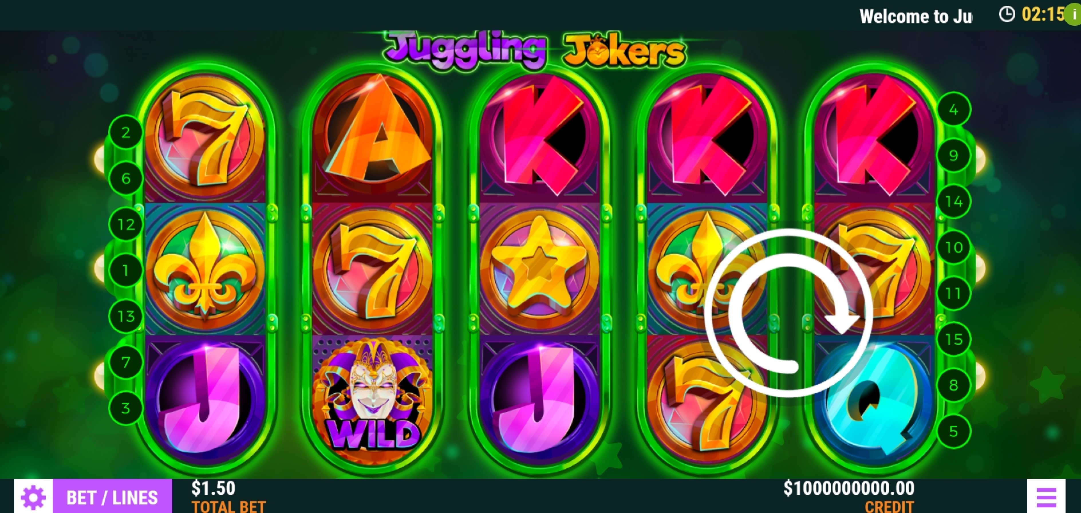 Reels in Juggling Jokers Slot Game by Slot Factory